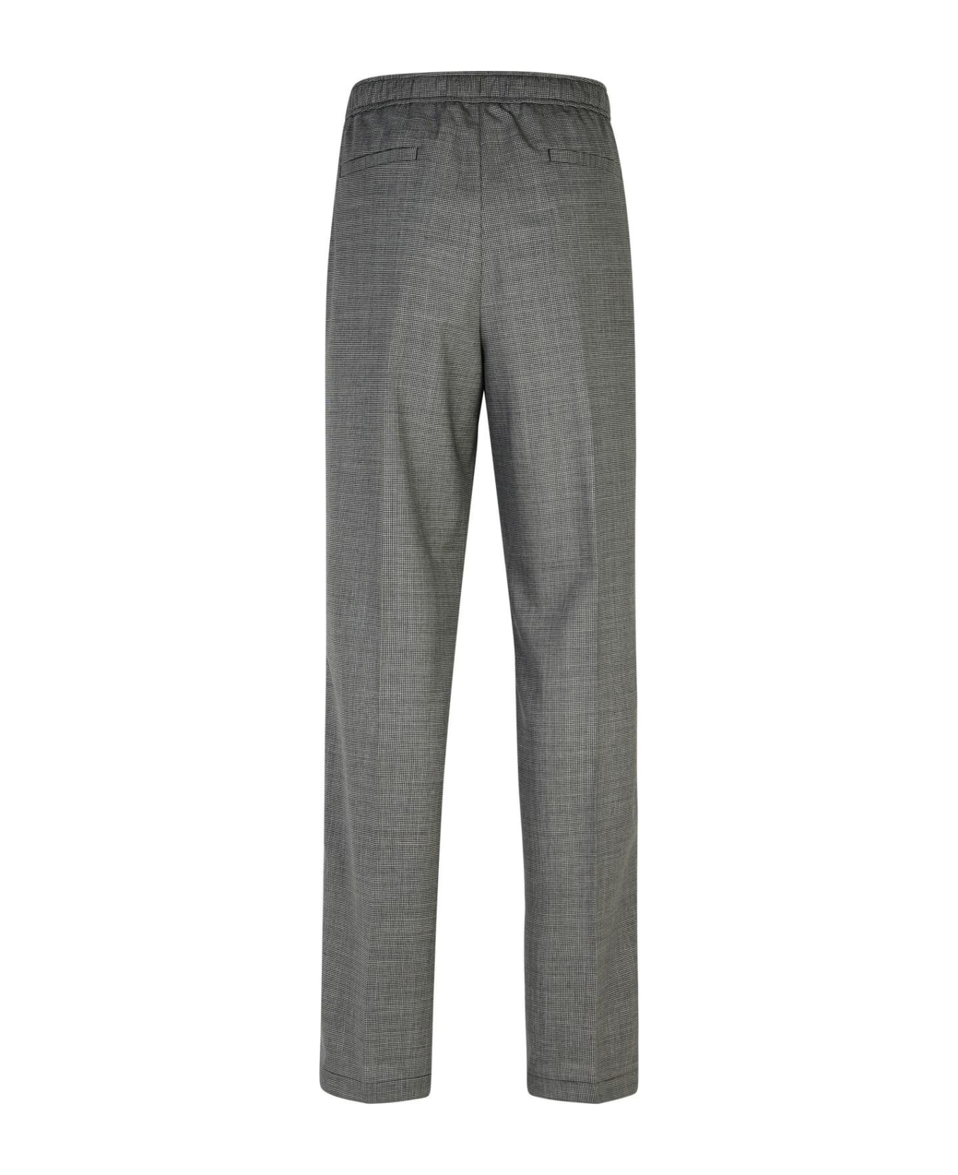 Versace Grey Virgin Wool Trousers - Grey