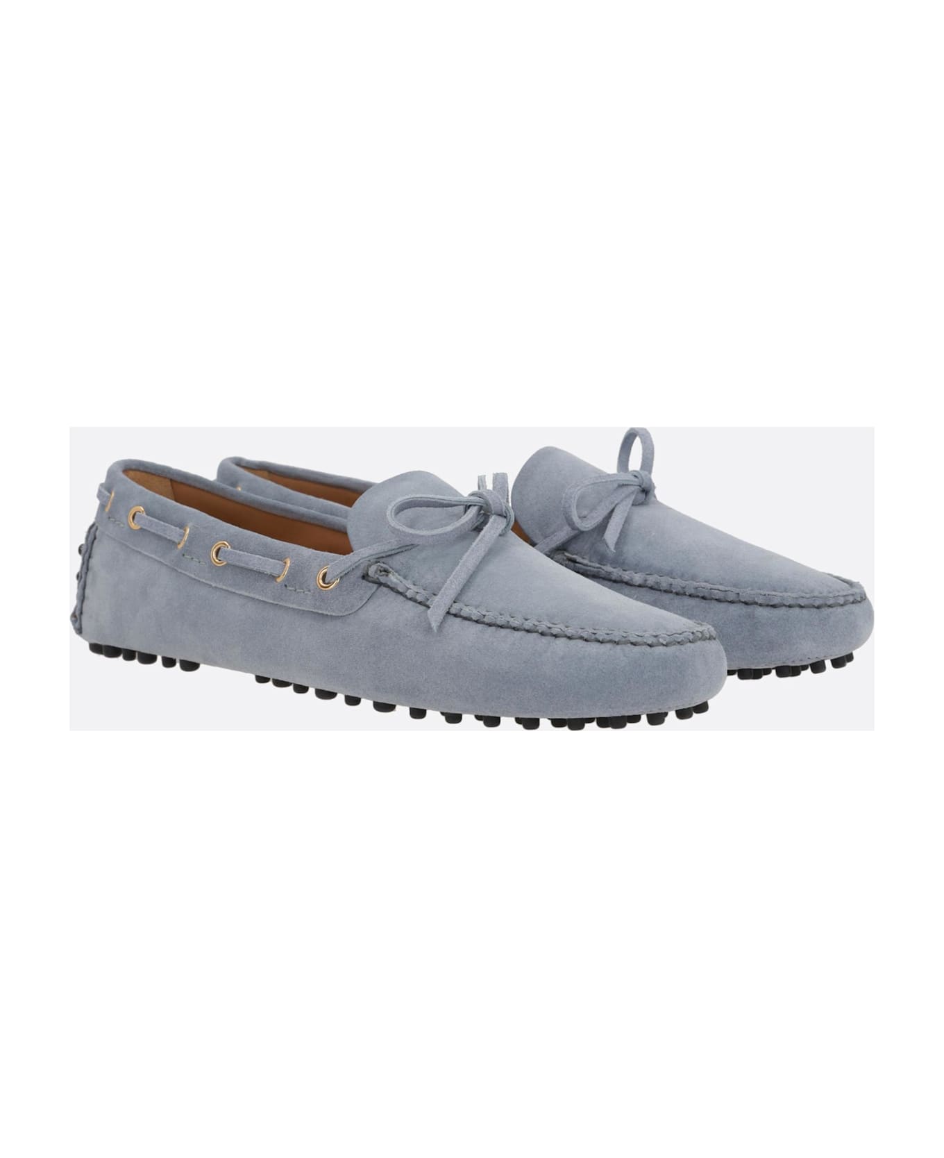 Car Shoe Suede Driving Loafers - BLUE