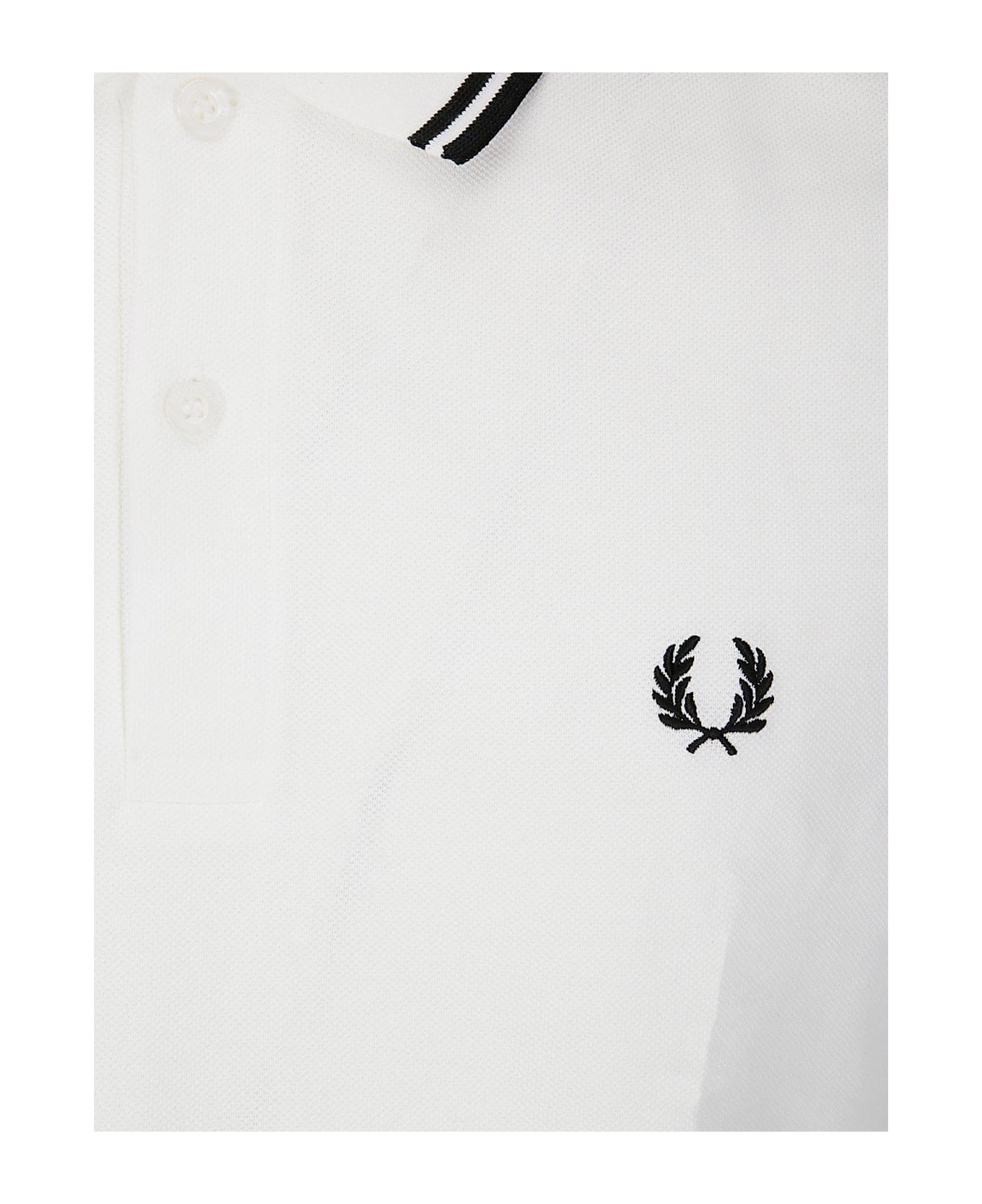 Comme des Garçons Shirt X Fred Perry Text-printed Polo Shirt - White