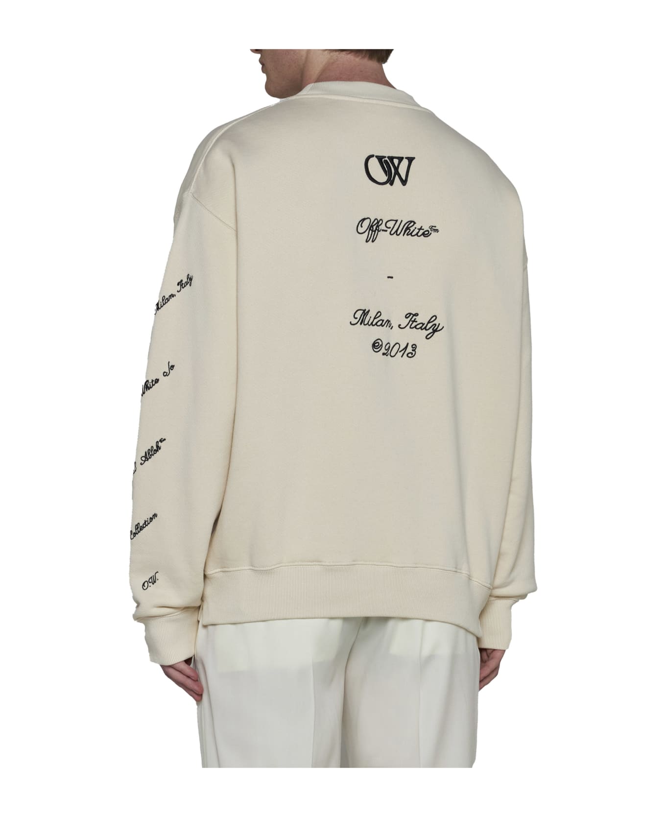 Off-White Skate Cotton Sweatshirt - Angora Black