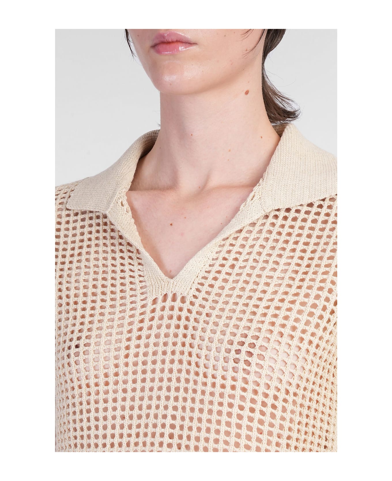 MC2 Saint Barth Flora Polo In Beige Cotton - beige