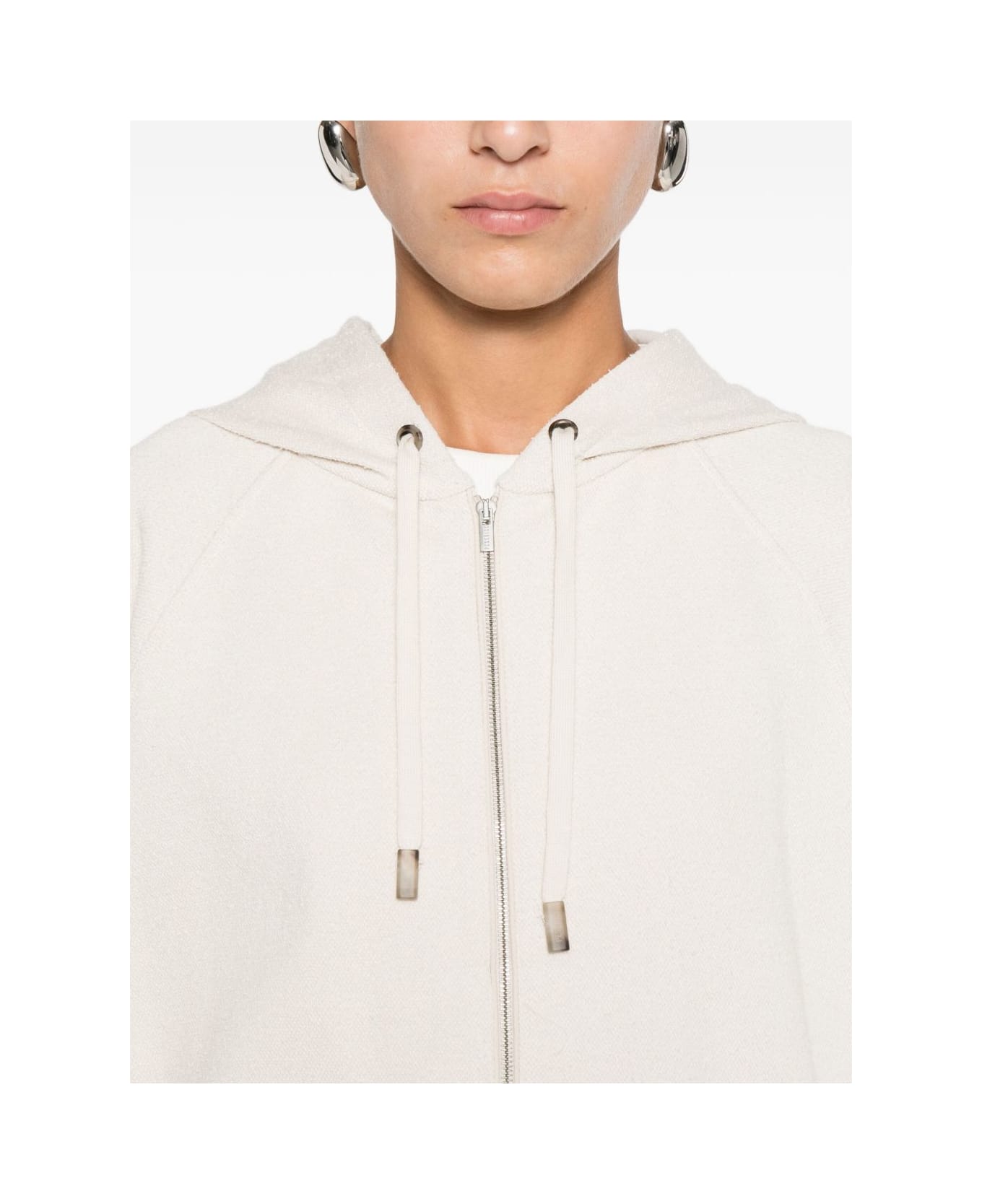 Peserico Beige Sweatshirt With Hood - Beige