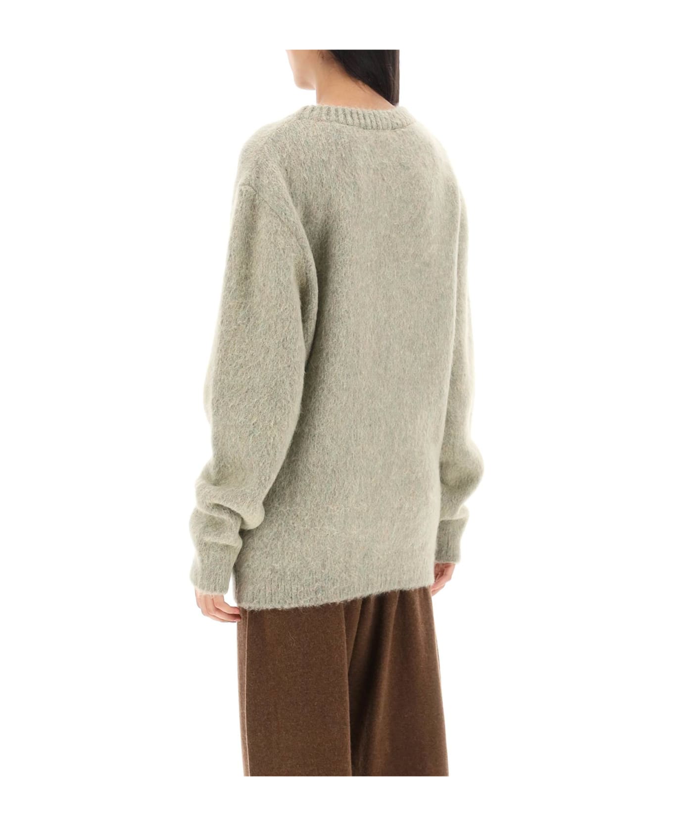 Lemaire Sweater In Melange-effect Brushed Yarn - MEADOW MELANGE (Green)