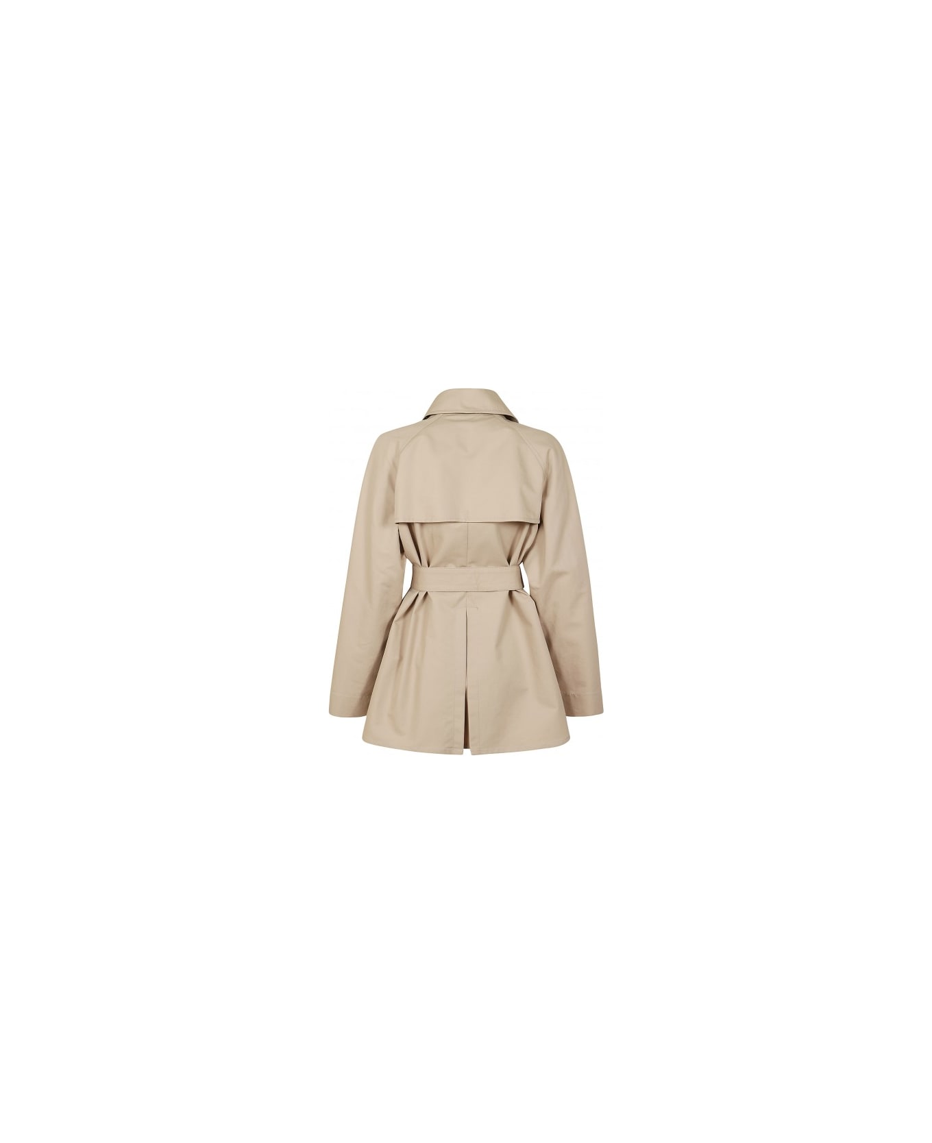 Fay Short Cotton Trench Coat - Beige