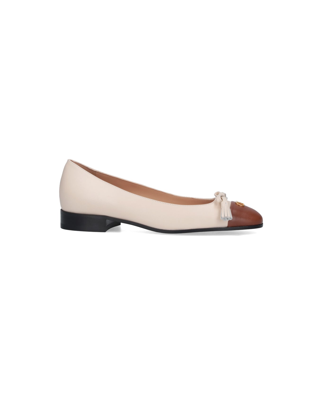 Valentino Garavani 'valet Du Roi' Ballet Flats - White