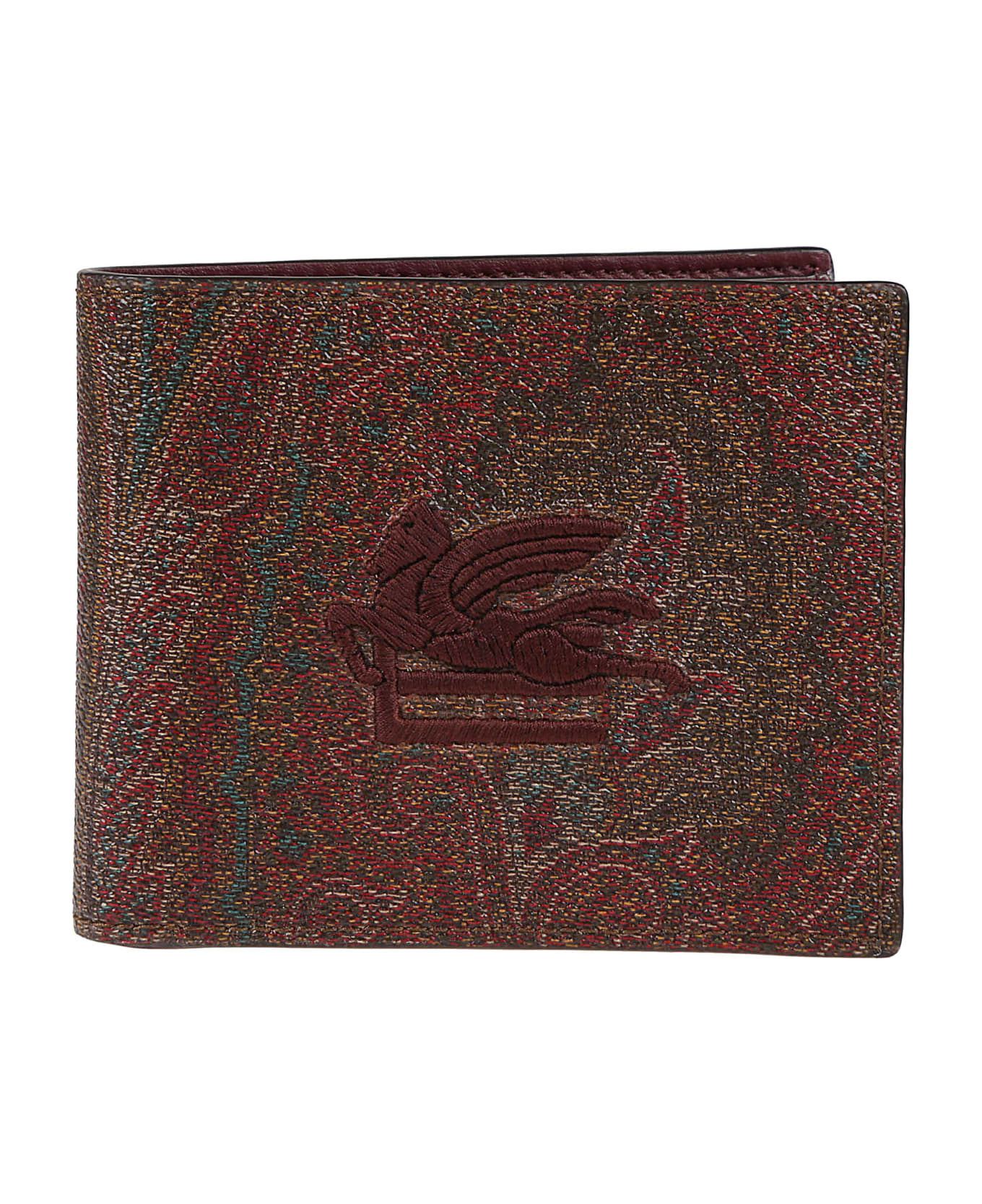 Etro Paisley Logo Wallet - Rosso