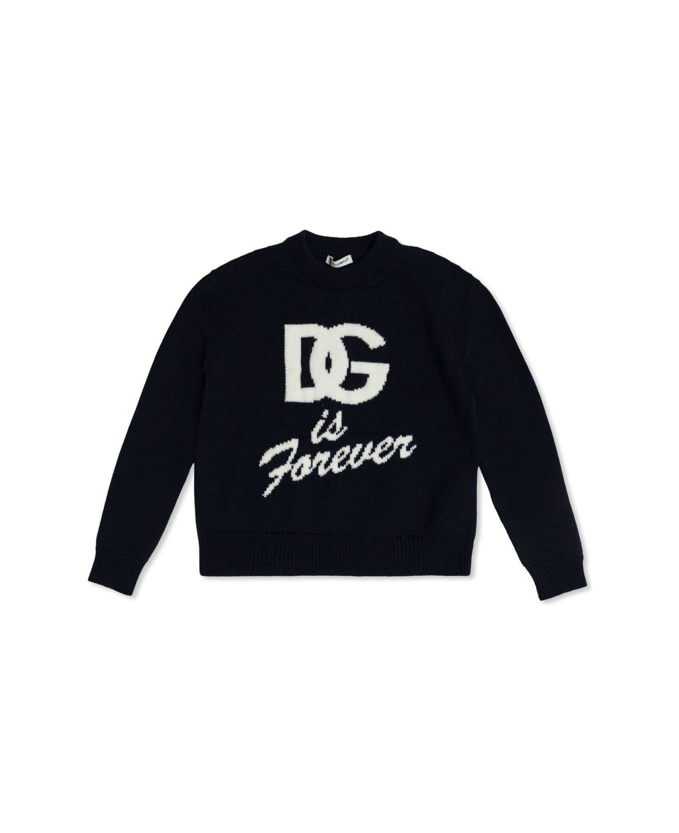 Dolce & Gabbana Logo Intarsia Knitted Jumper