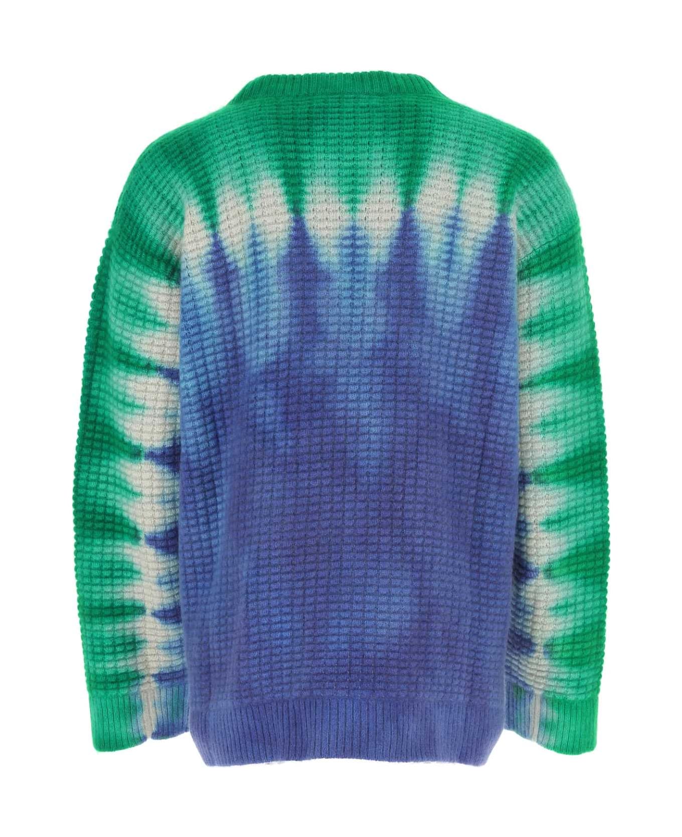 The Elder Statesman Multicolor Cashmere Sweater - WHIGECTRUBLU