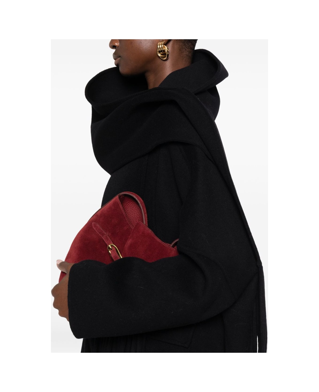 Ermanno Firenze Scarfed Cape - Black