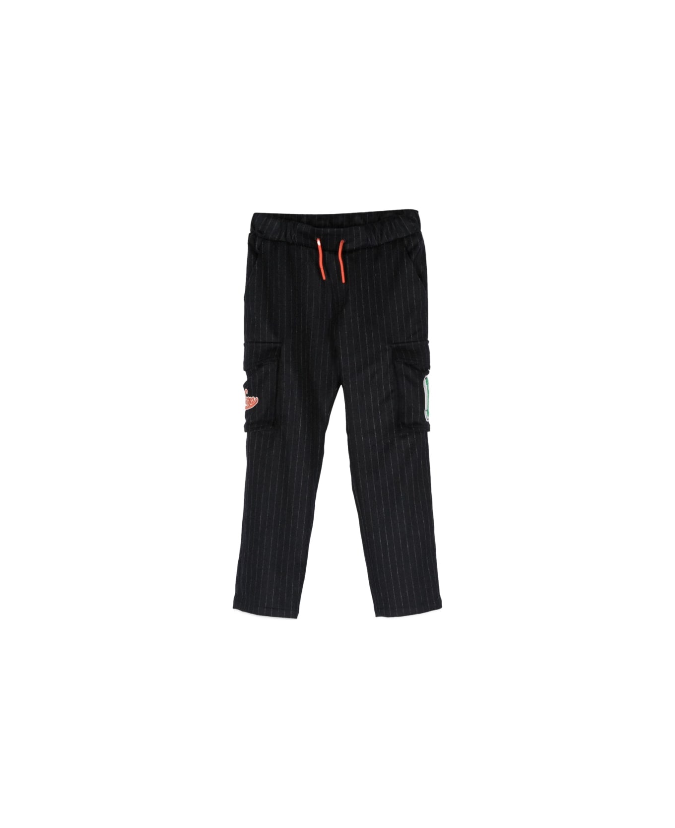 Kenzo Kids Pants With Pockets And Patches - BLUE