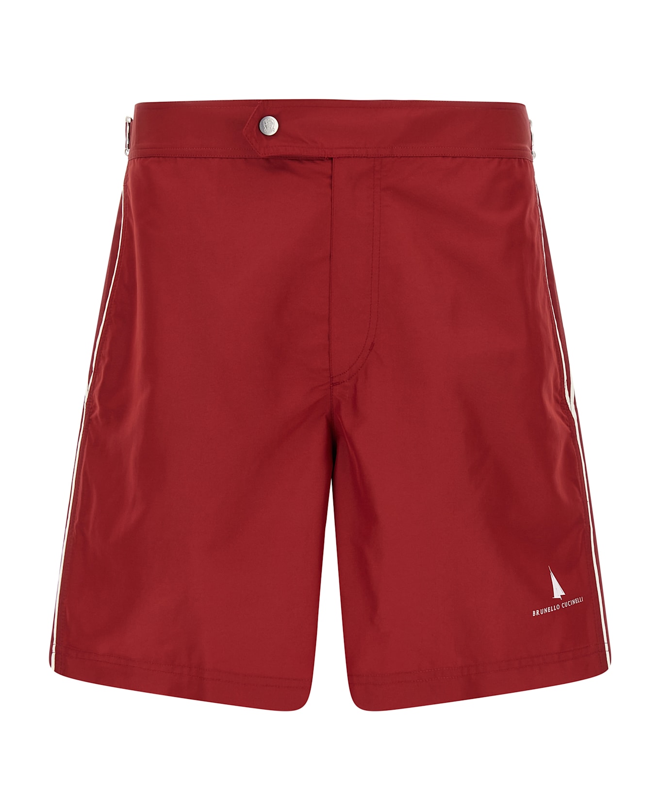 Brunello Cucinelli Logo Swimsuit - Red