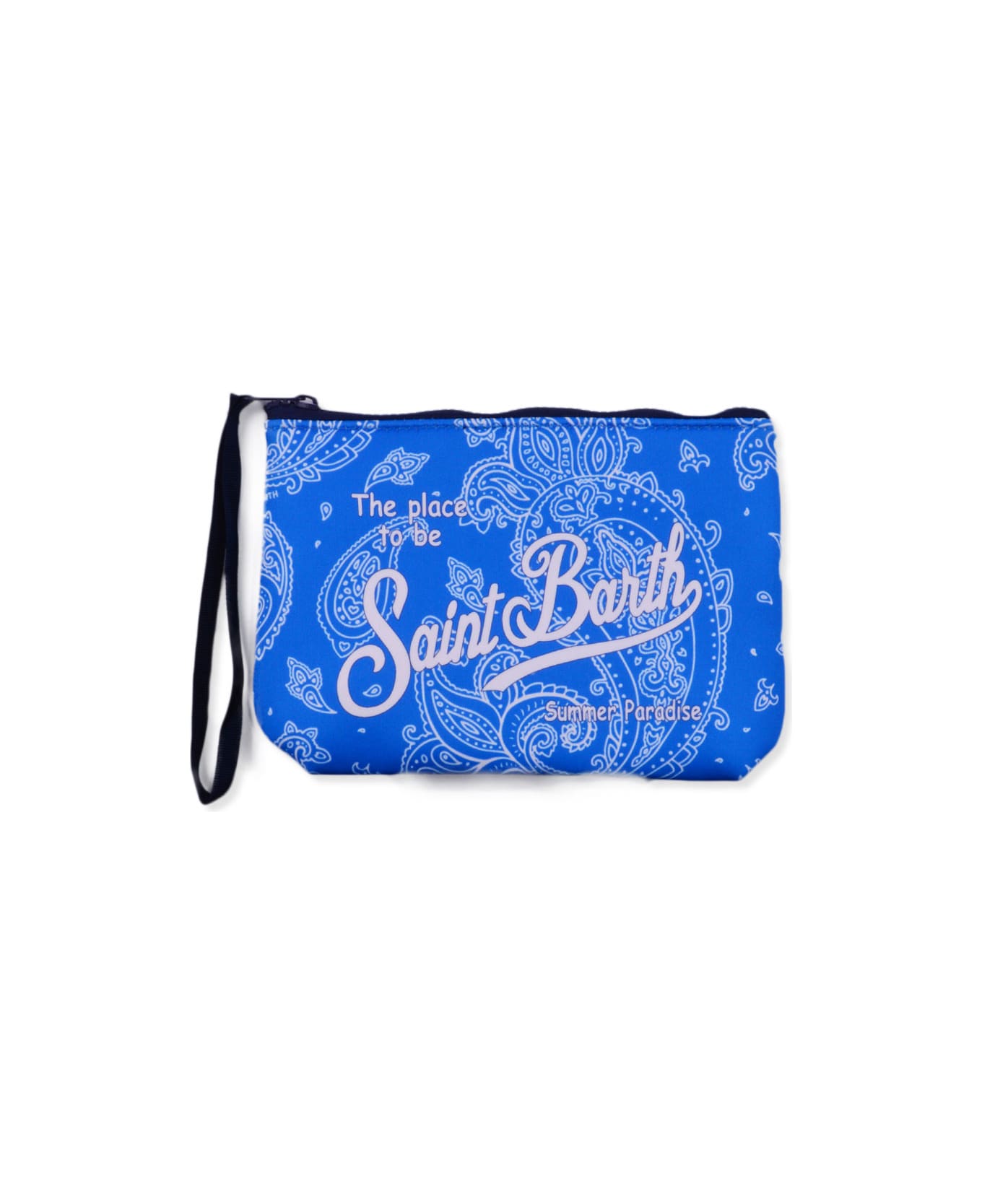 MC2 Saint Barth Scuba Clutch With Paisley Print - Blue アクセサリー＆ギフト