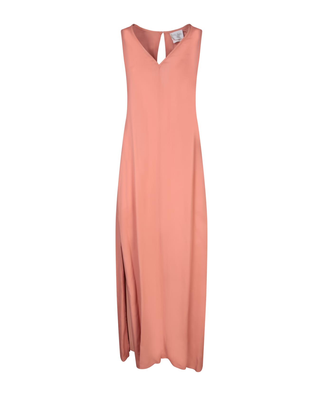 Forte_Forte Powder Pink Georgette Long Dress - Pink