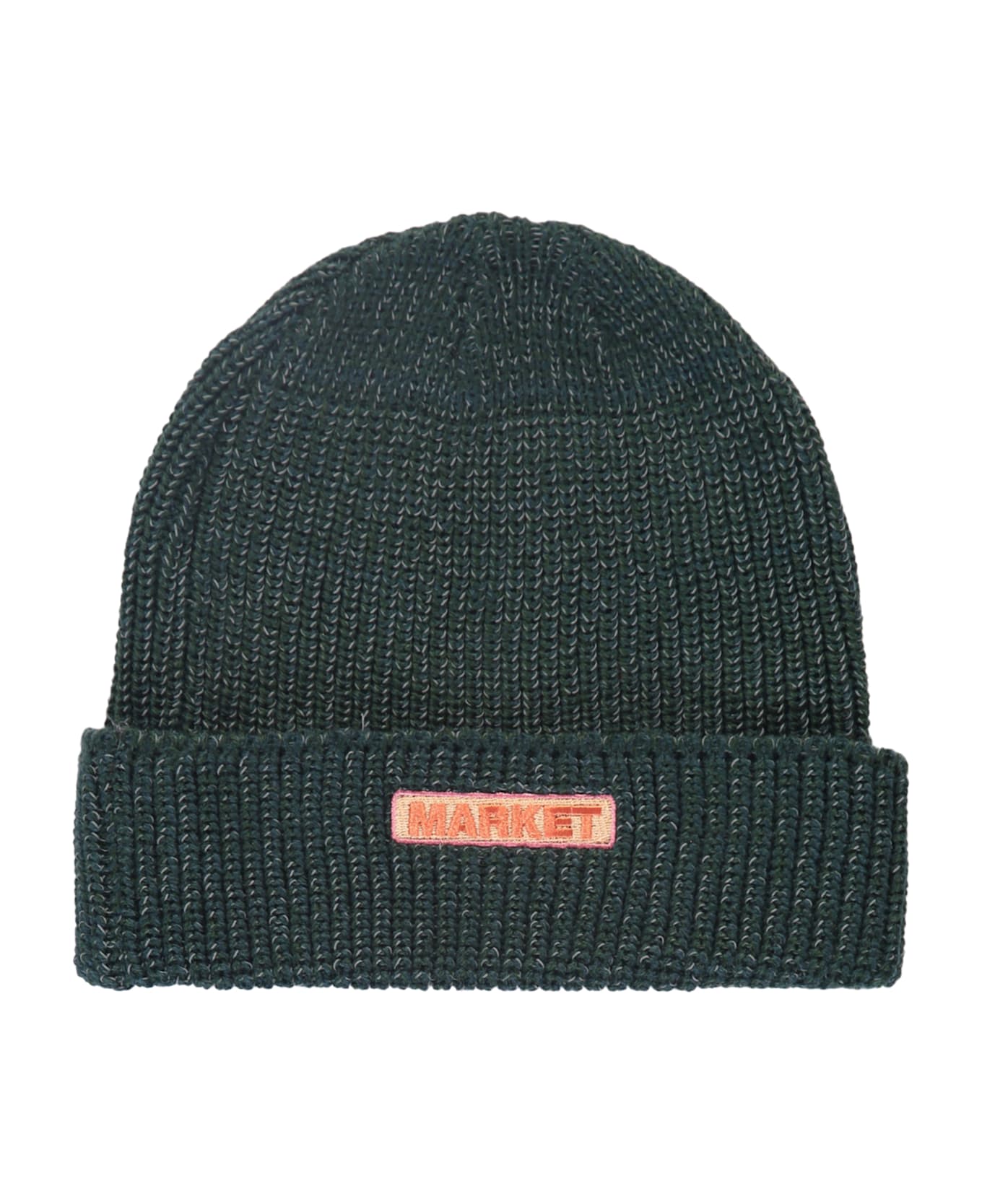 Market Ribbed Knit Beanie - green