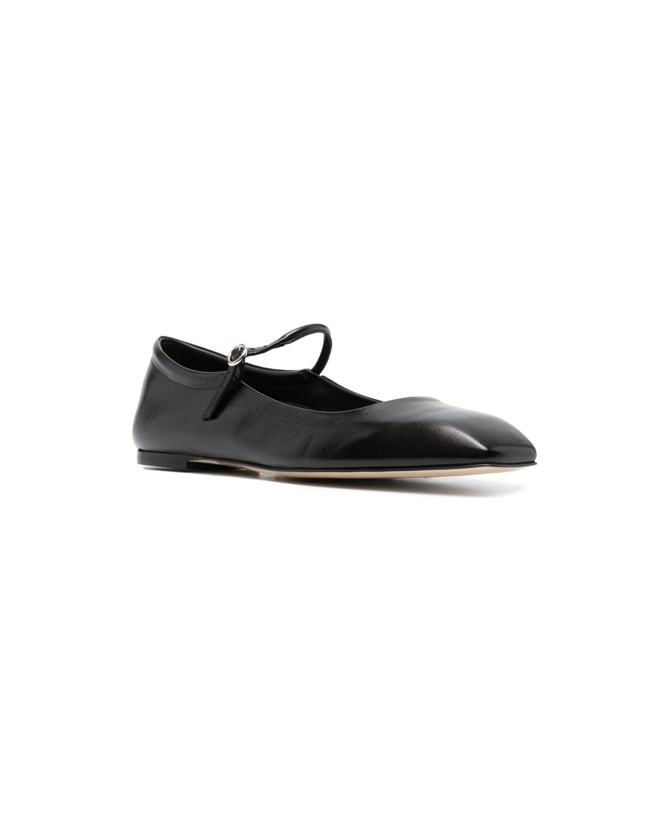 aeyde Uma Nappa Leather Ballerinas - Black