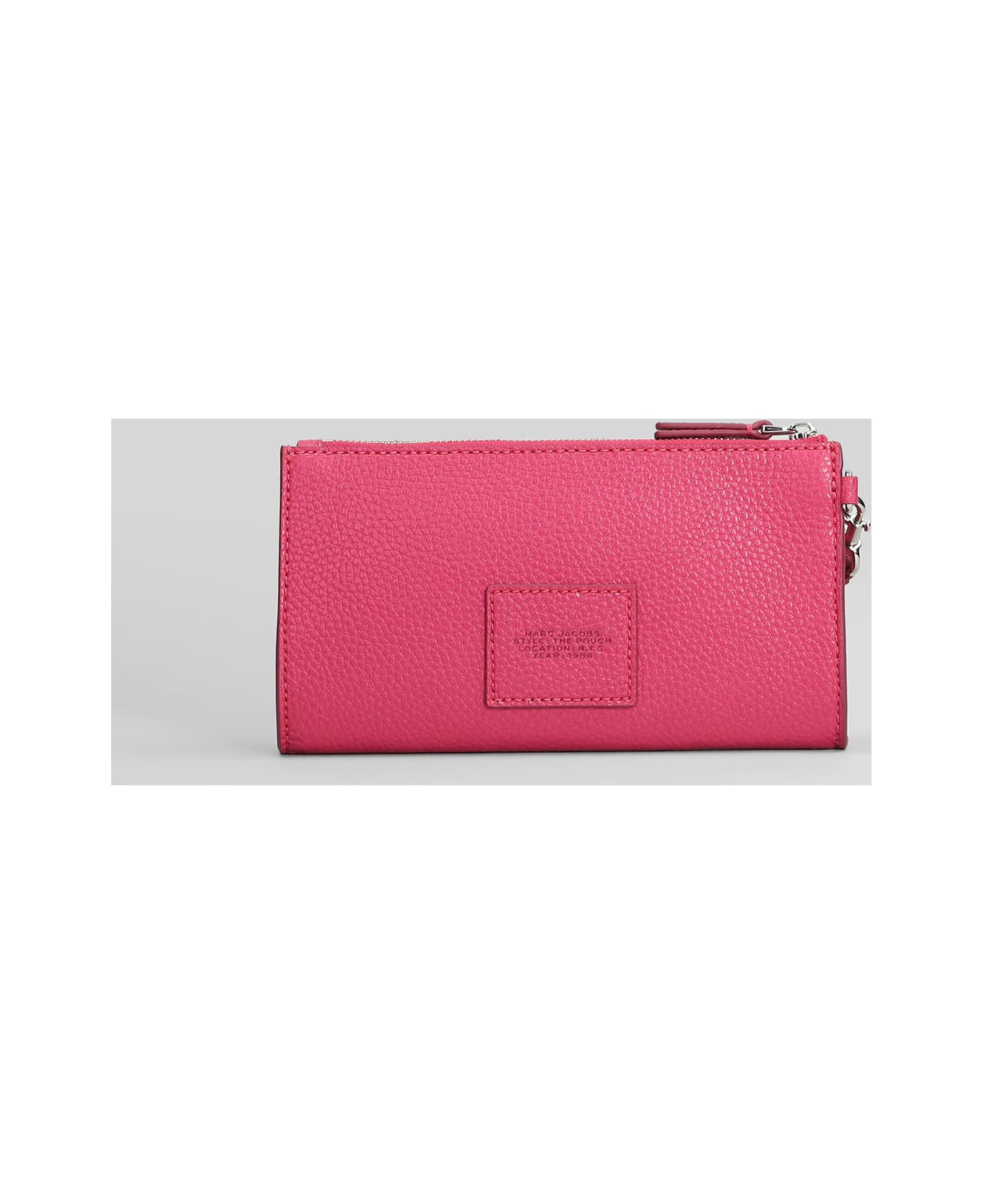 Marc Jacobs The Pouch Clutch In Fuxia Leather - fuxia