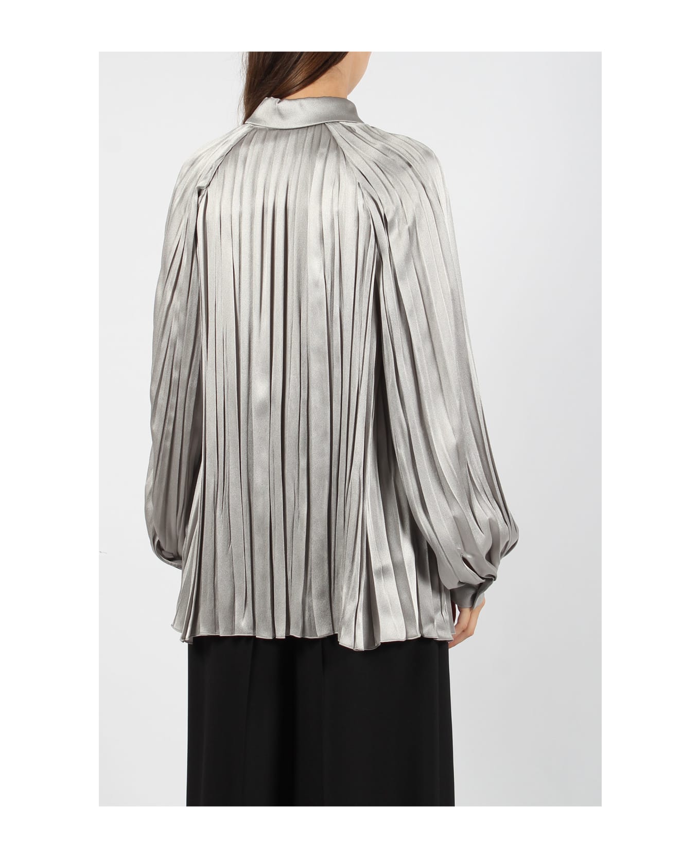 Alberta Ferretti Pleated Shirt - Grey