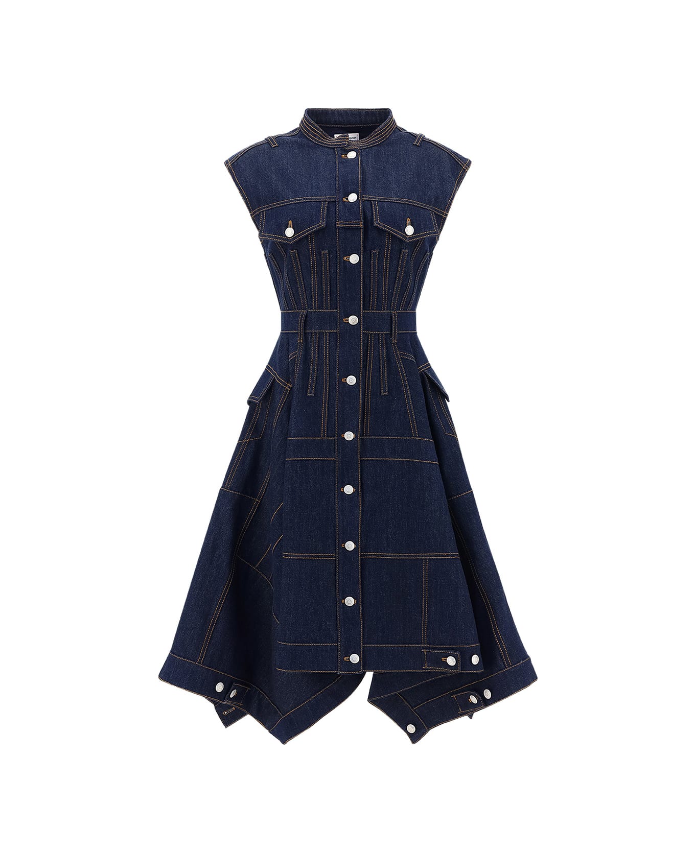 Alexander McQueen Denim Dress - Rinsed Blue