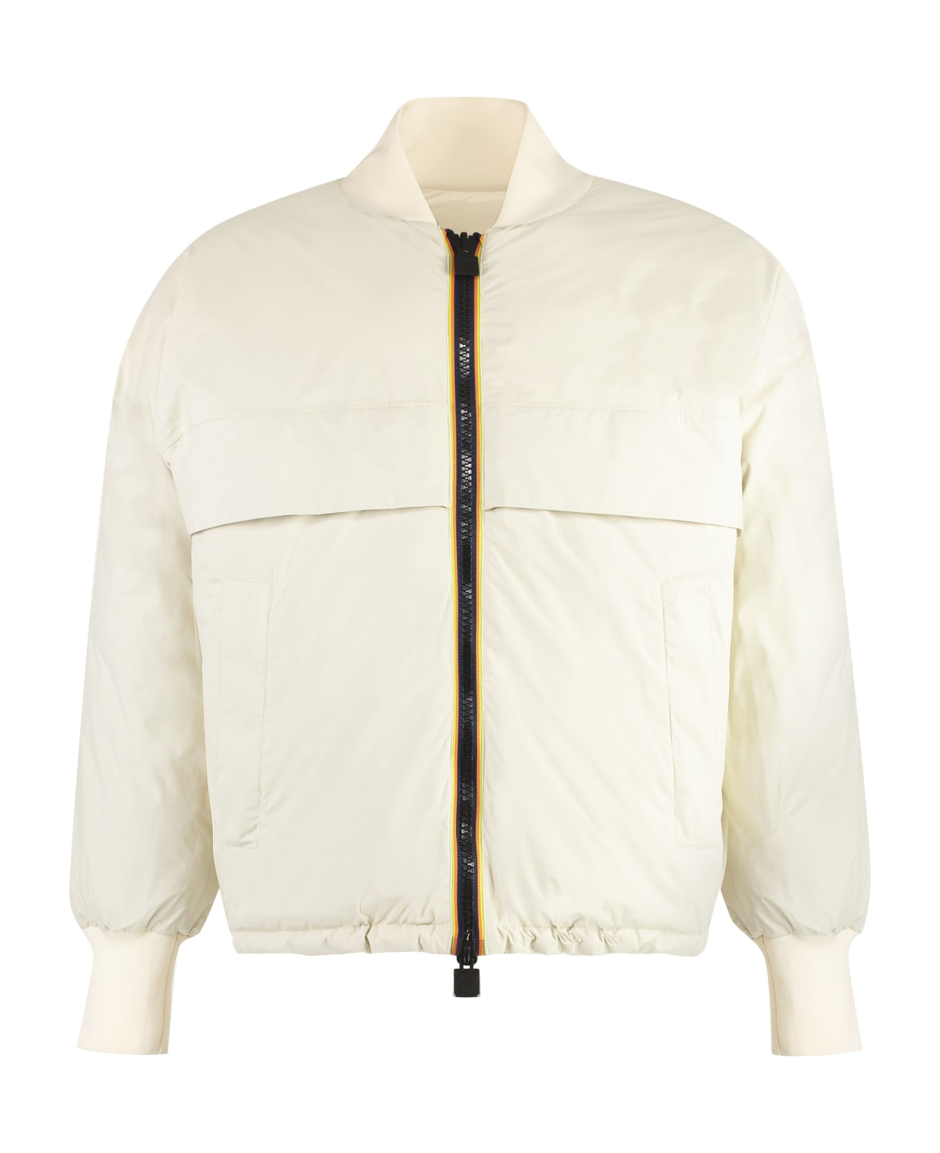 K-Way Bomber In Technical Fabric - Ivory