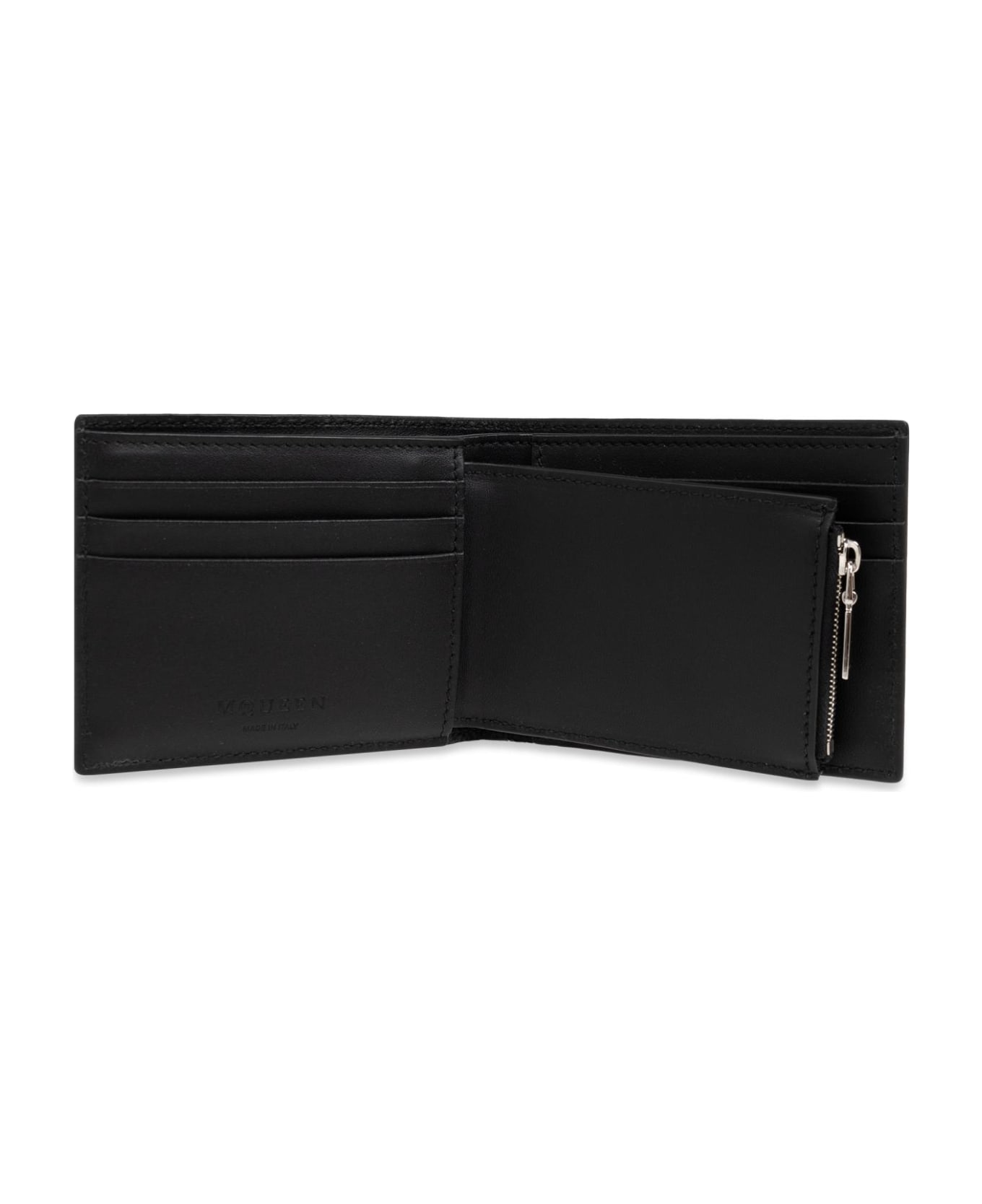 Alexander McQueen Black Leather Wallet - BLACK