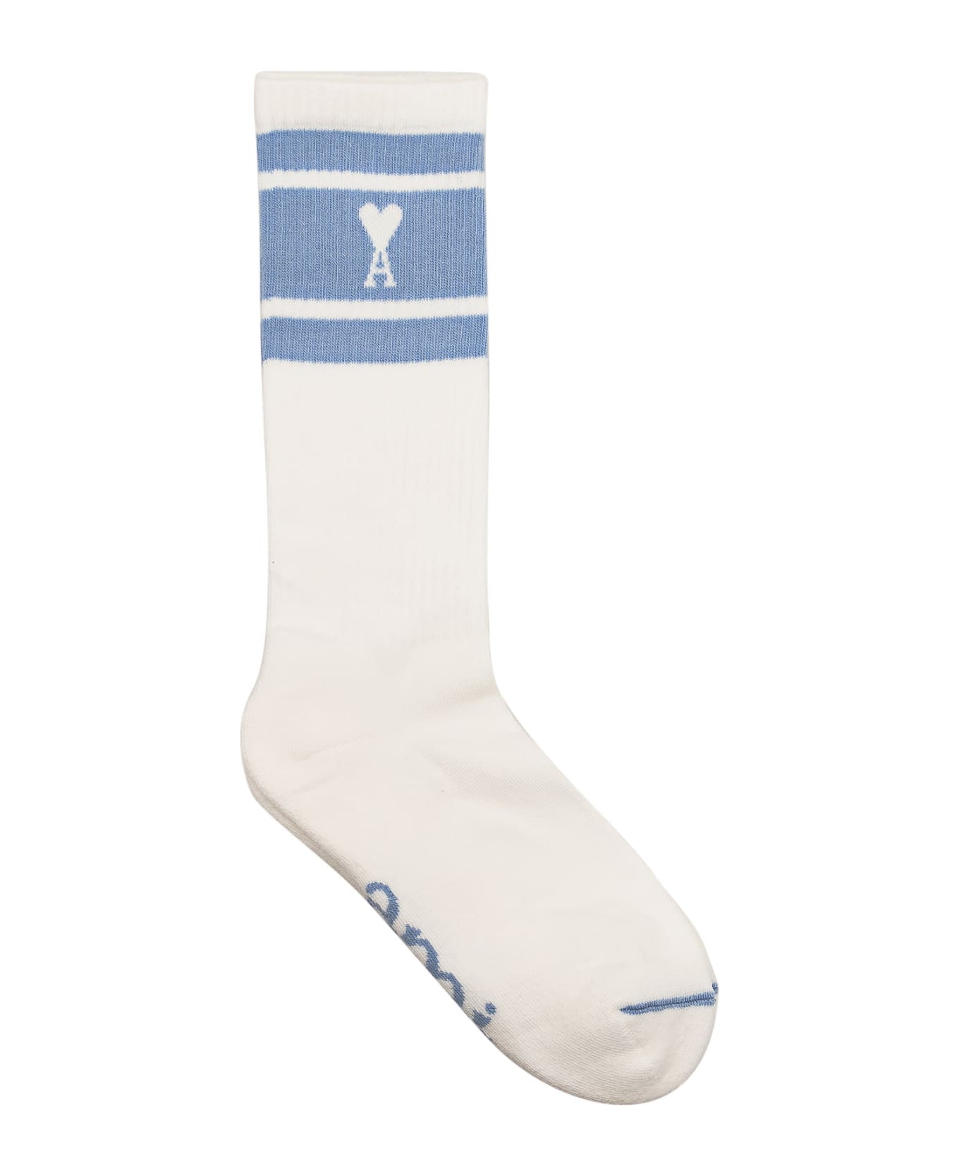 Ami Alexandre Mattiussi Logo Socks - CASHMERE BLUE