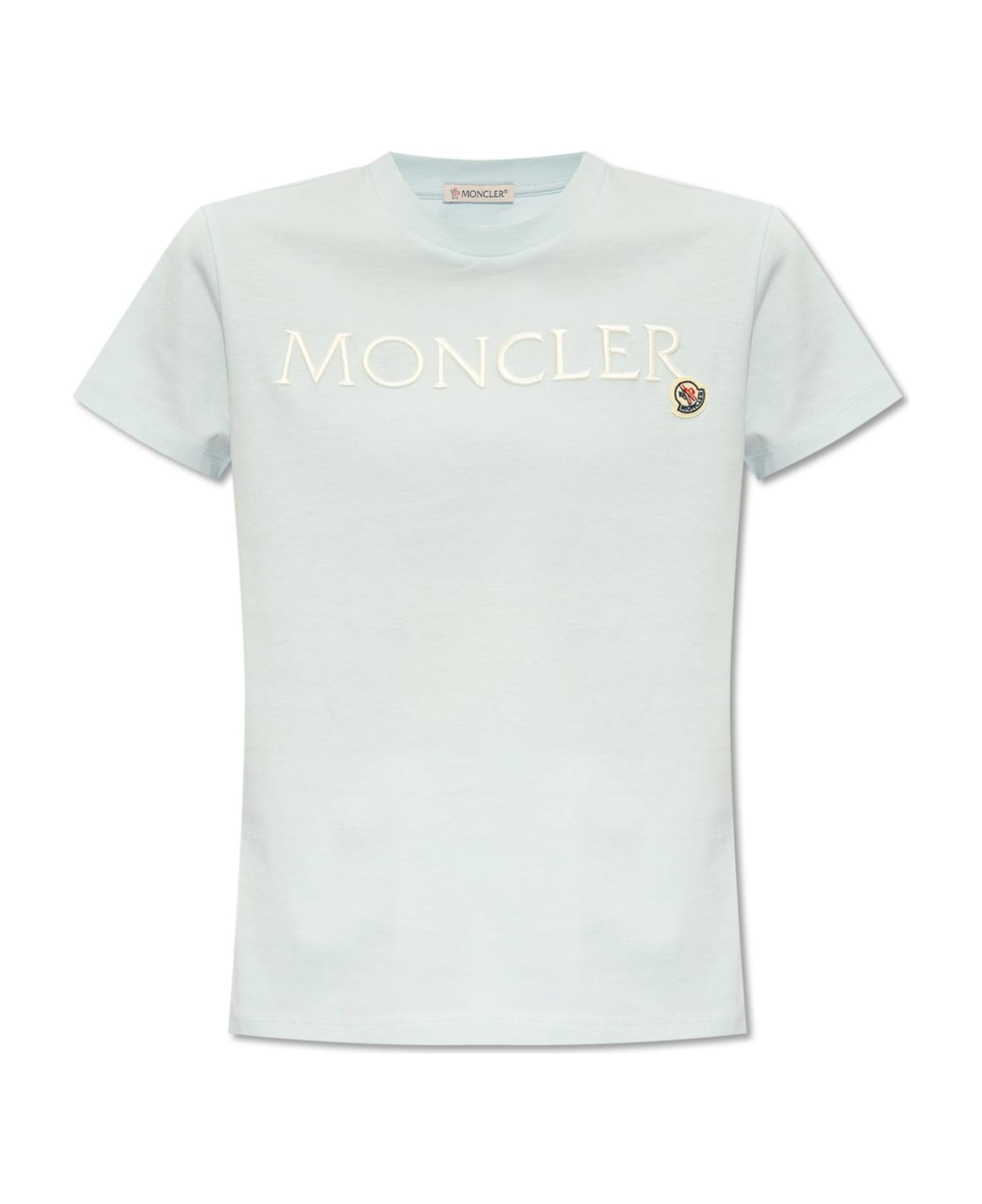 Moncler T-shirt With Logo - Clear Blue