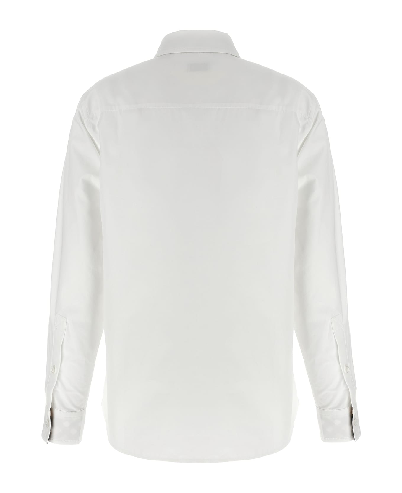 Burberry Check Insert Shirt - White