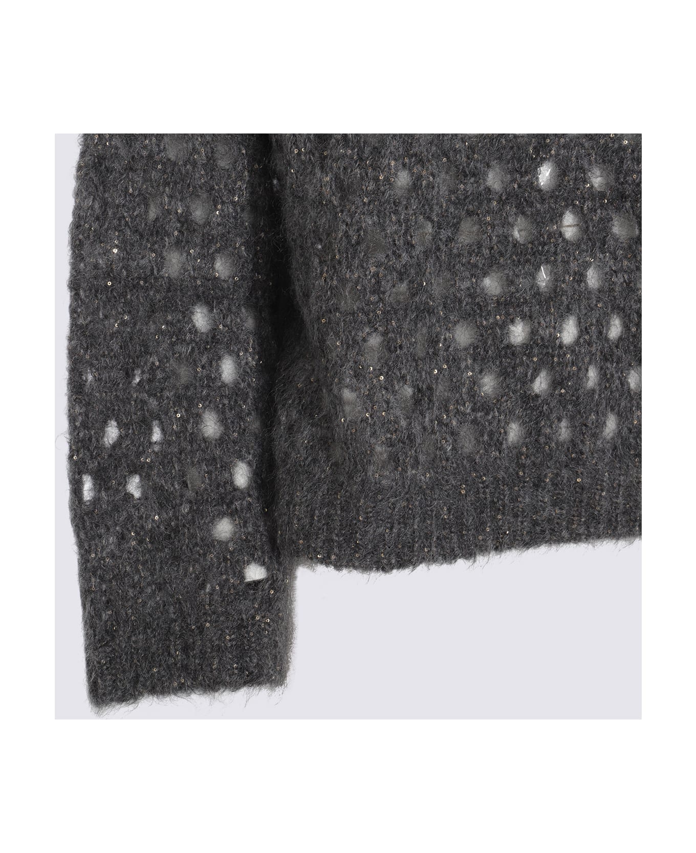 Brunello Cucinelli Dark Grey Mohair Knitwear - Grey