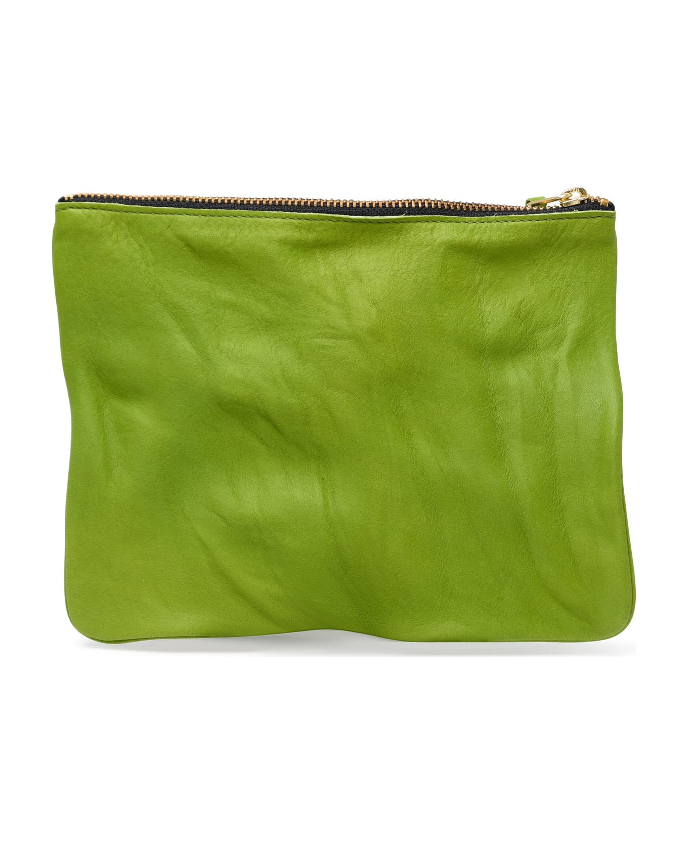 Comme des Garçons Wallet Green Leather Envelope - Green