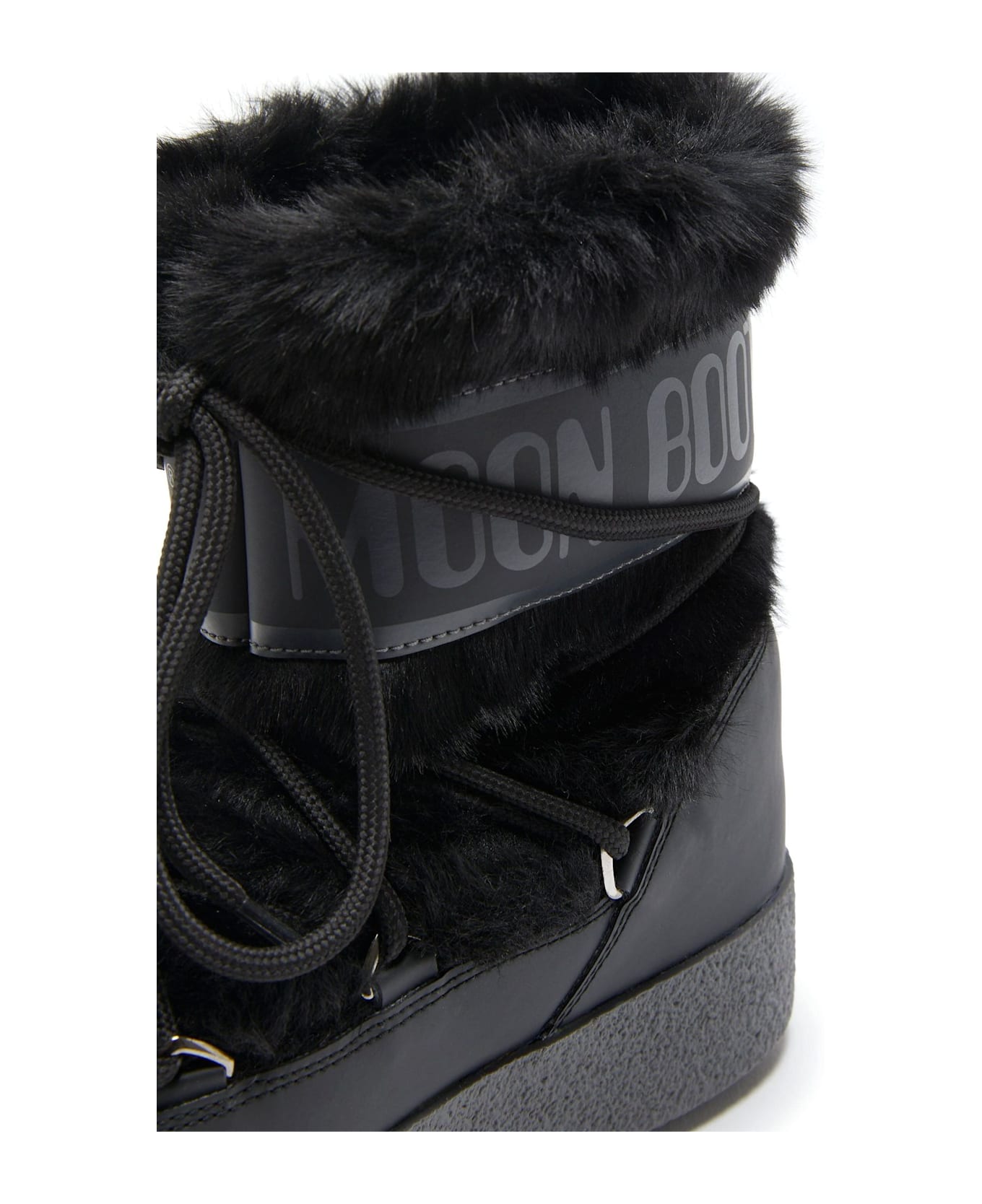 Moon Boot Ltrack Tube Faux-fur Black Boots - Black