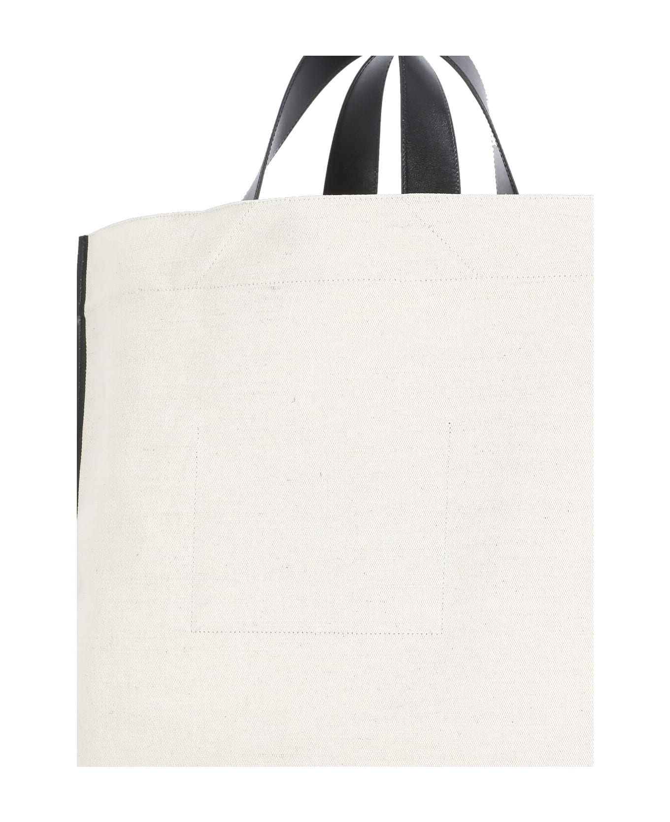 Jil Sander 
border Book Tote Square
 Shopping Bag - Ivory