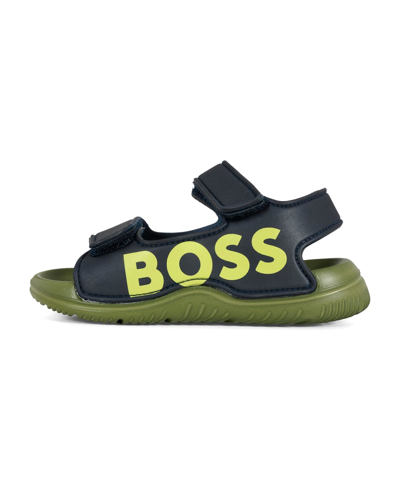 Hugo Boss Blue Sandals For Baby Boy And Boy With Logo - Blue