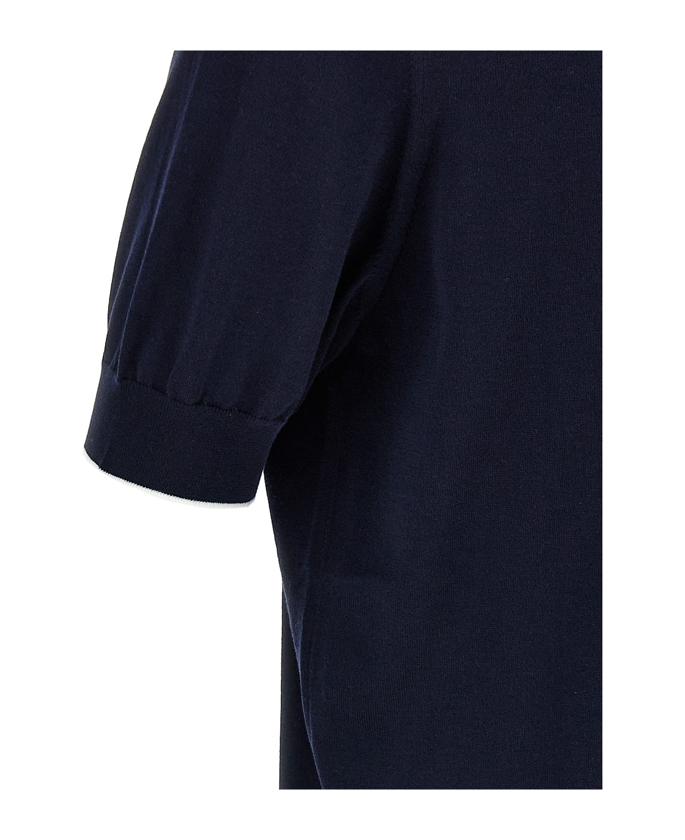 Brunello Cucinelli Knitted T-shirt - Blue