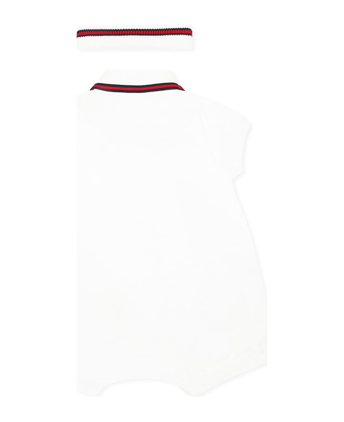 Gucci White Babygrow Set For Baby Boy With - White