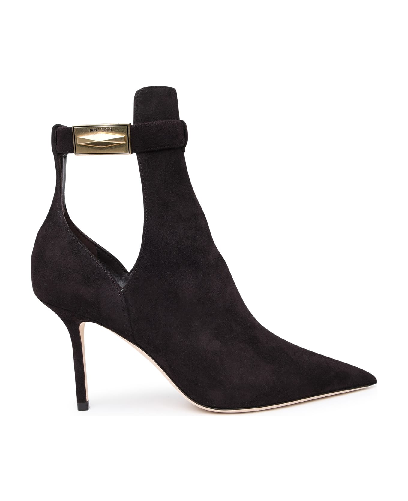 Jimmy Choo Nell Coffee Suede Ankle Boots - Brown