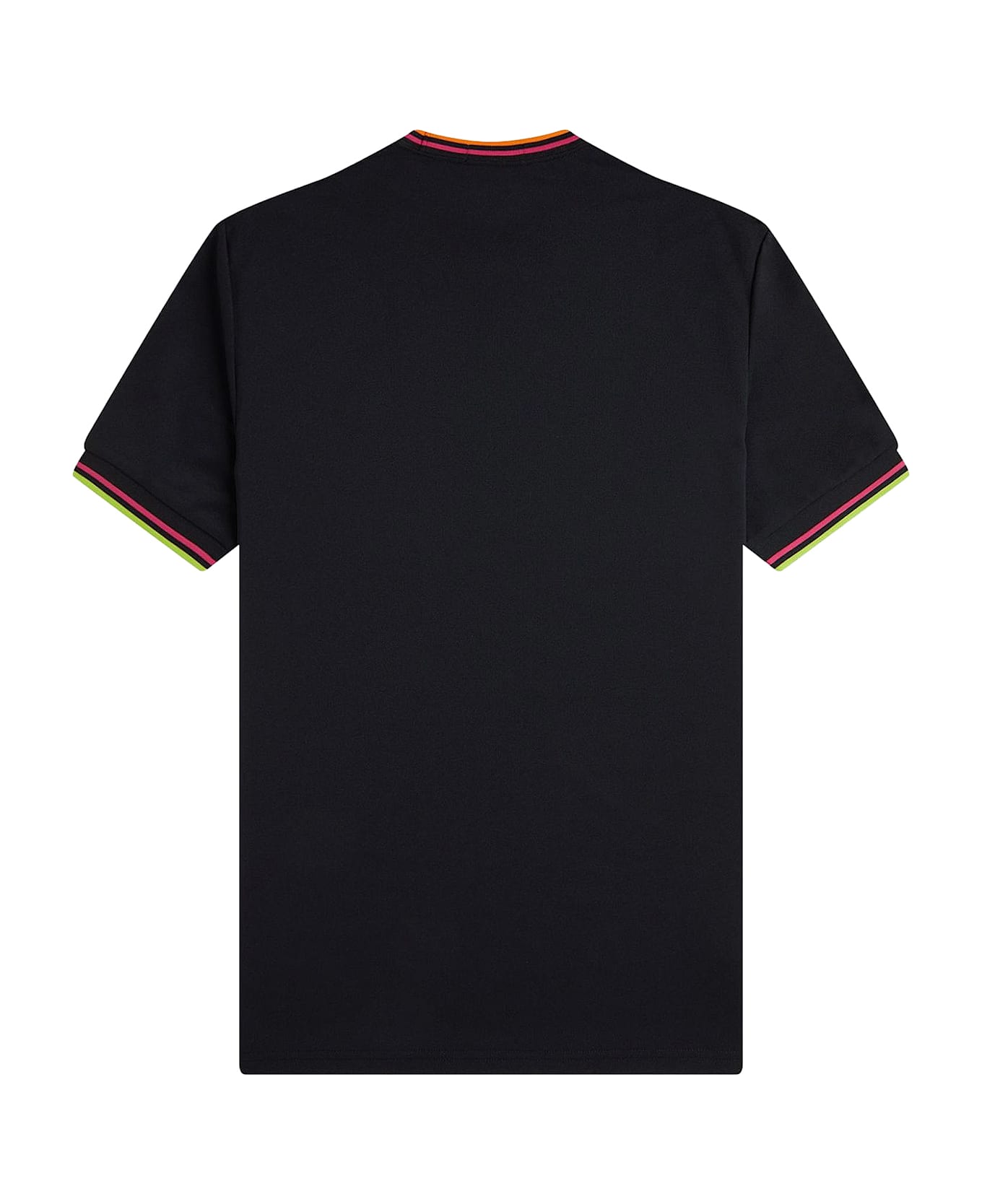 Fred Perry On Court Twin Tipped Recycled Polyester T-shirt - Black