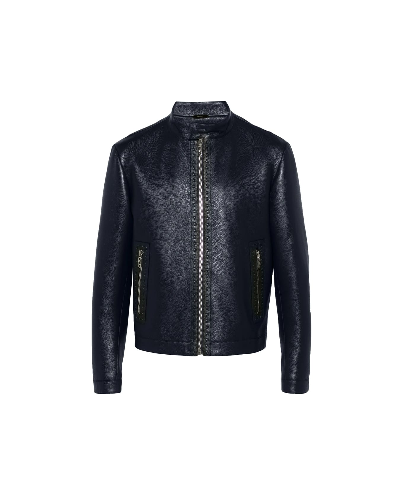 Fendi Leather Outerwear - BLUE