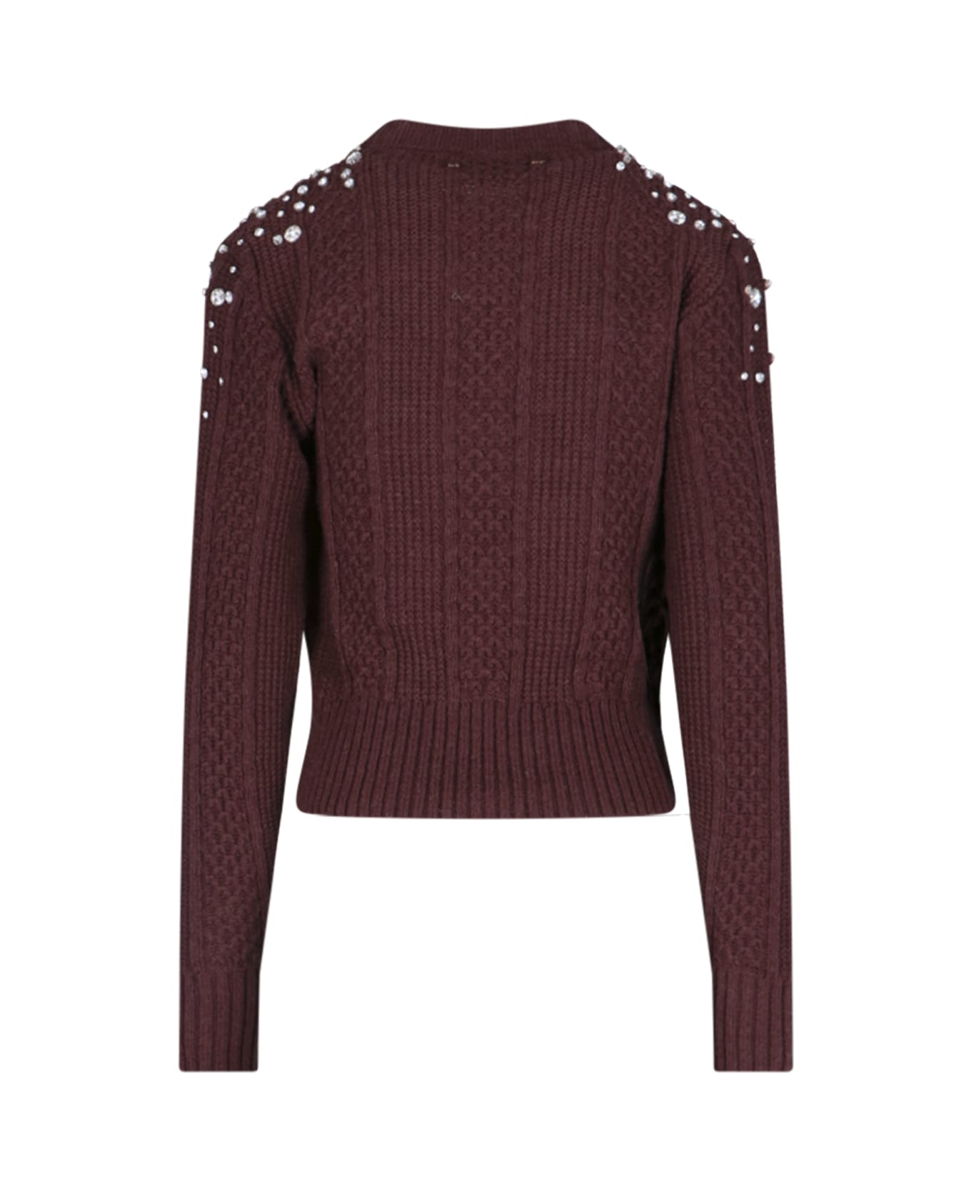 Golden Goose Crystal Crop Sweater - Brown