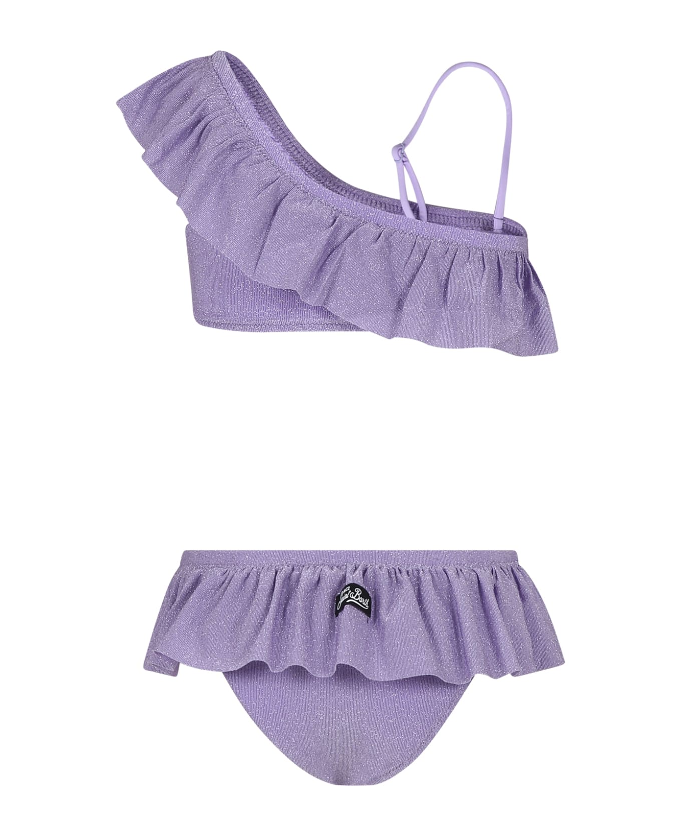 MC2 Saint Barth Purple Bikini For Girl With Lurex - Violet 水着