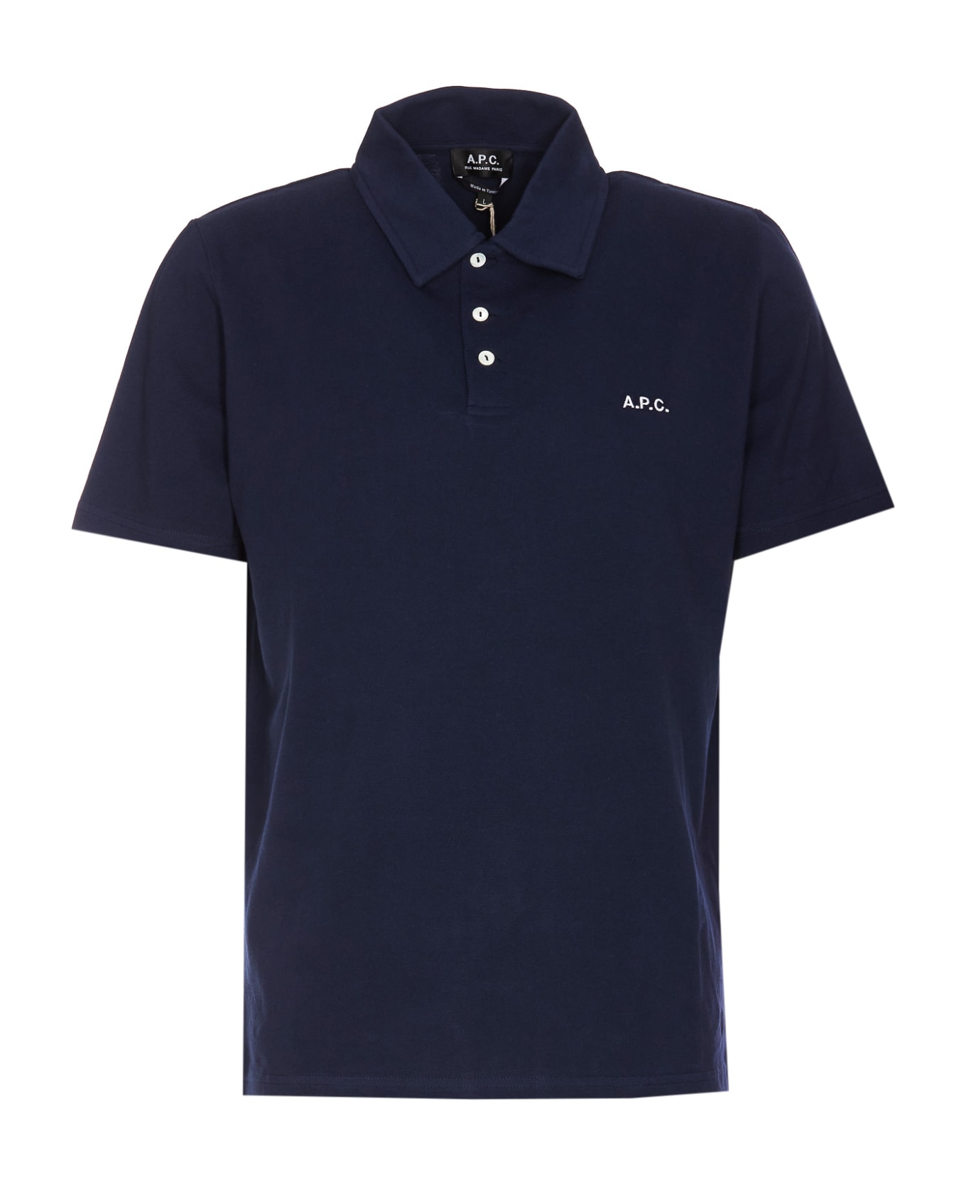 A.P.C. Austin Polo Shirt With Logo Embroidery - Blue