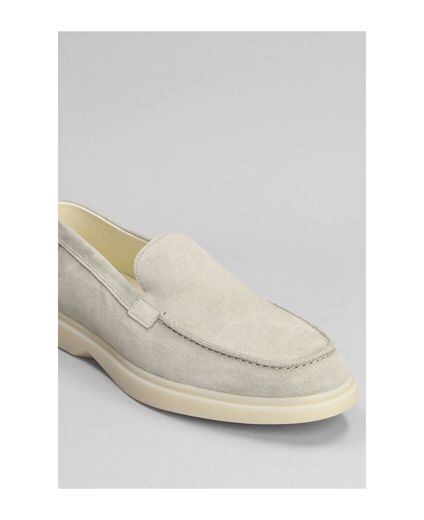 Mason Garments Amalfi Loafers In Taupe Suede - taupe