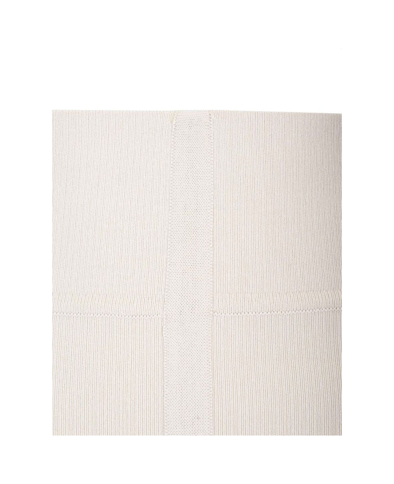 Rick Owens Knit Fitted Long Skirt - Ivory