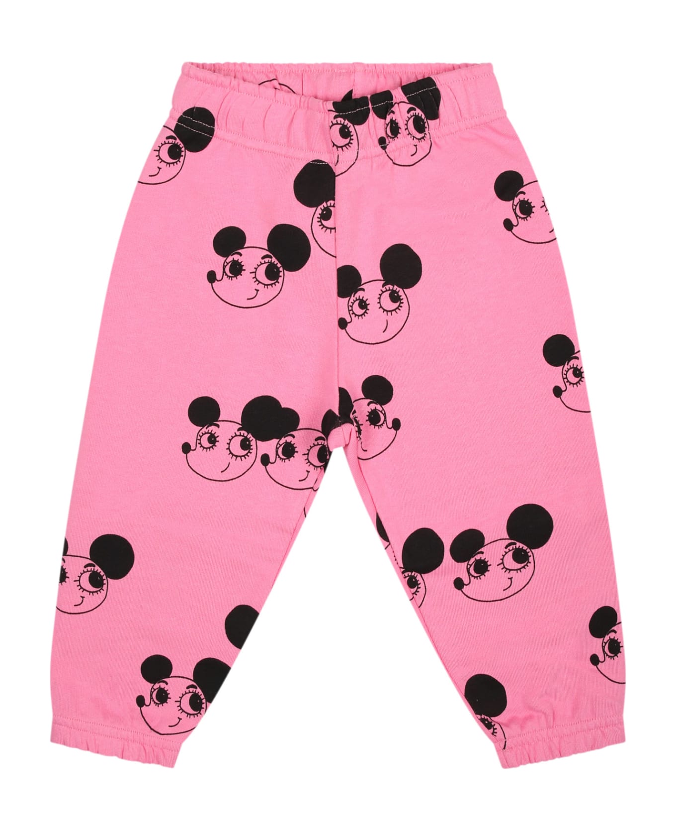 Mini Rodini Pink Trousers For Baby Girl With Mice - Pink ボトムス
