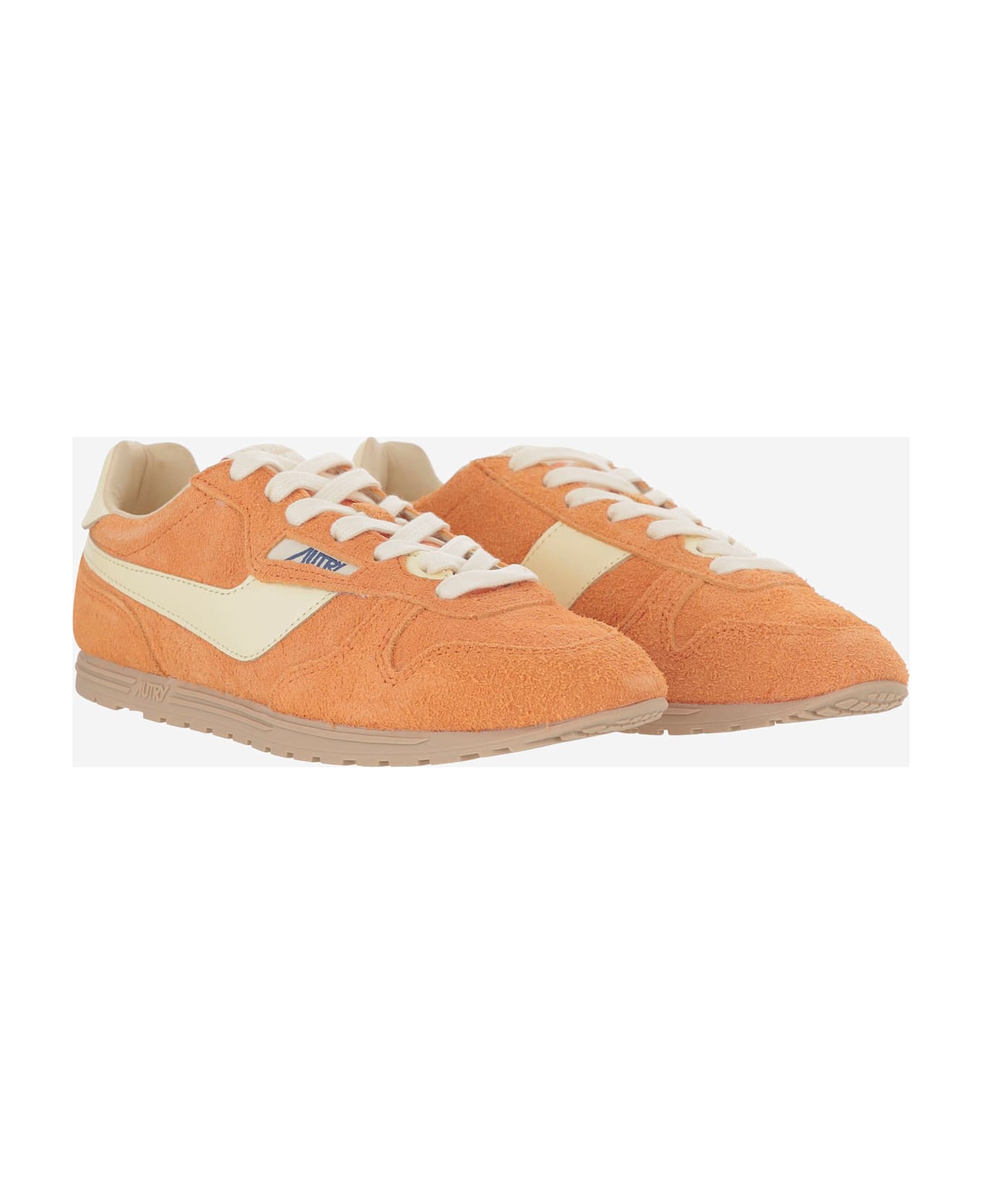 Autry Windspin Leather Sneakers - Orange