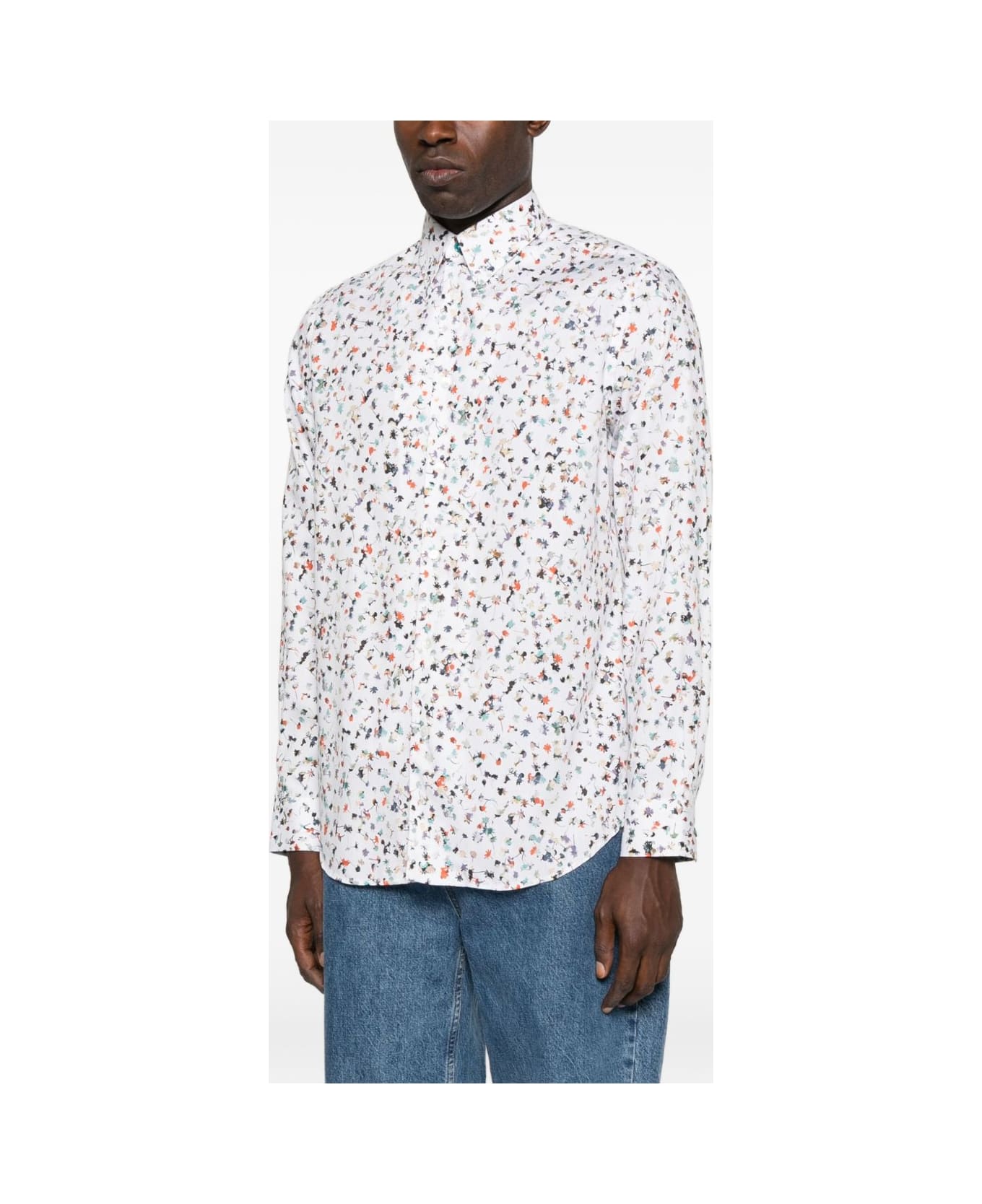 Paul Smith Printed Cotton Shirt - White