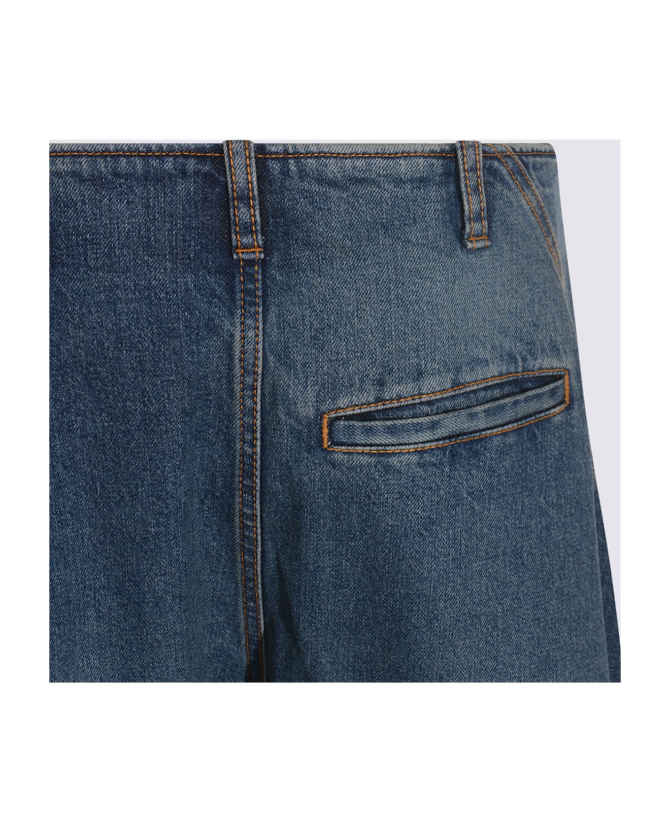 Alaia Blue Cotton Jeans - BLEU DELAVE