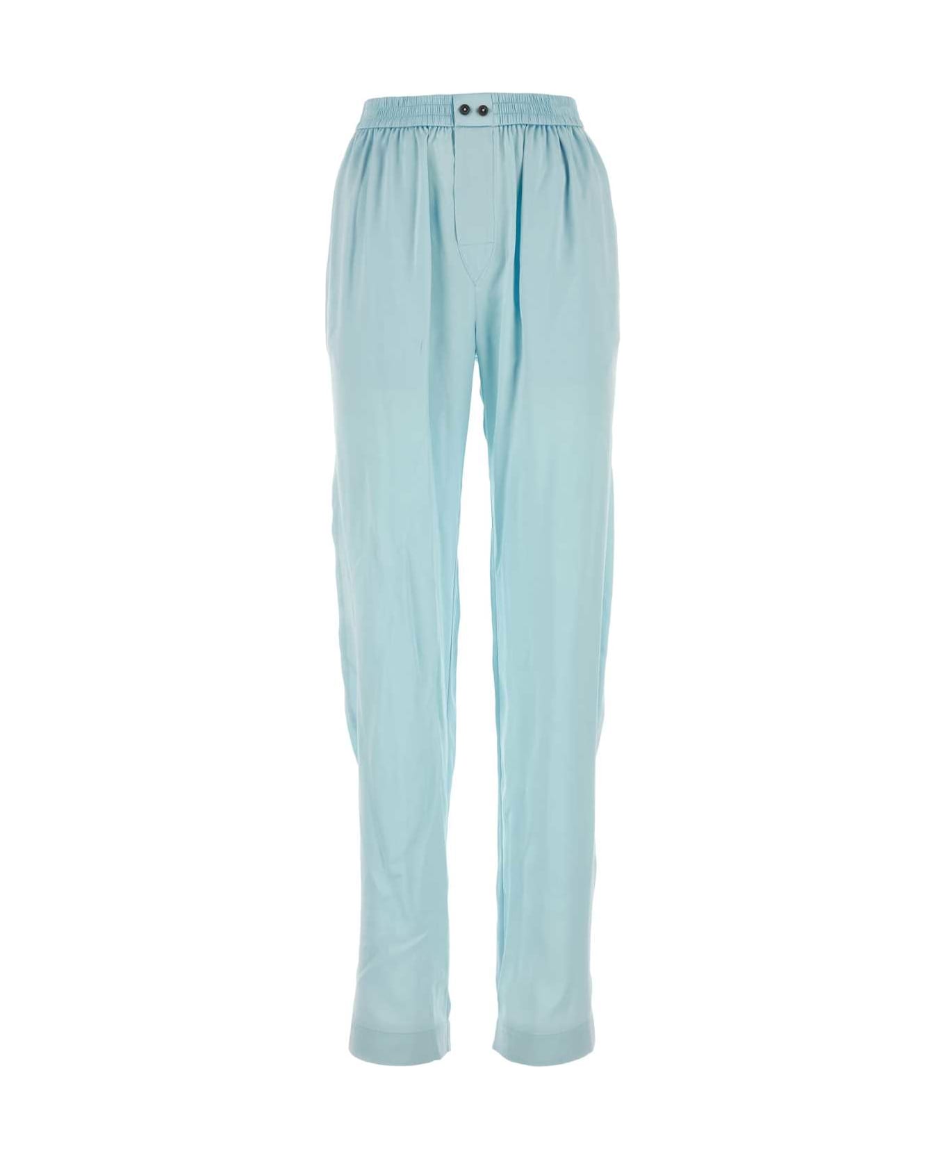Alexander Wang Light Blue Satin Pyjama Pant - SHINEBLUE