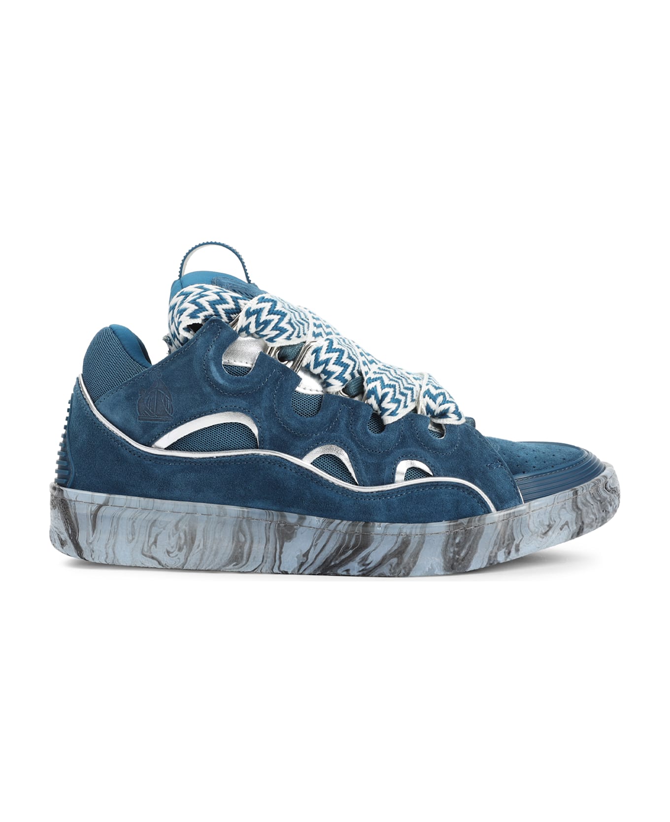 Lanvin Curb Sneakers - Blue Silver
