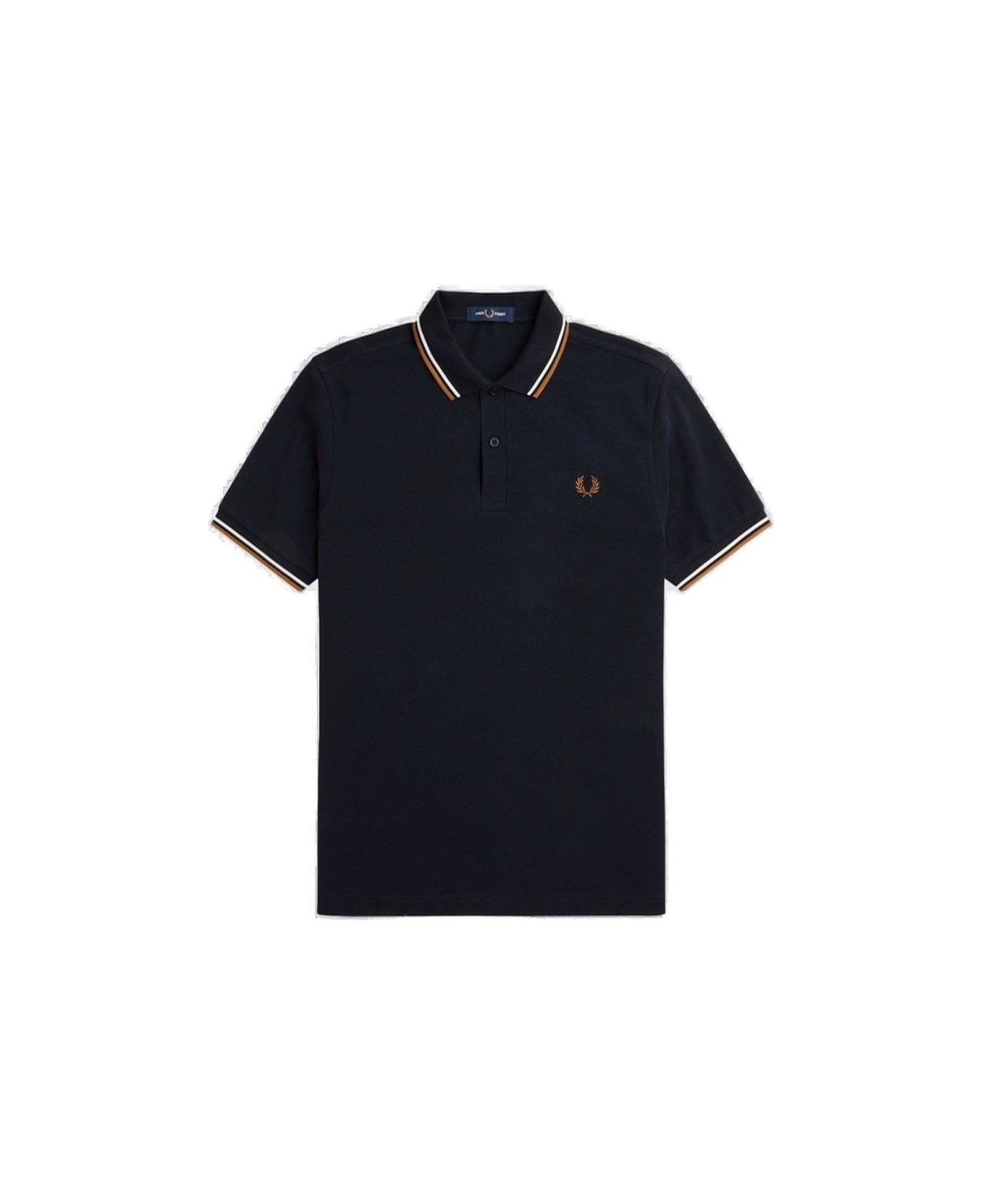 Fred Perry Twin Tipped Short-sleeved Polo Shirt - Navy/snowh/shsto
