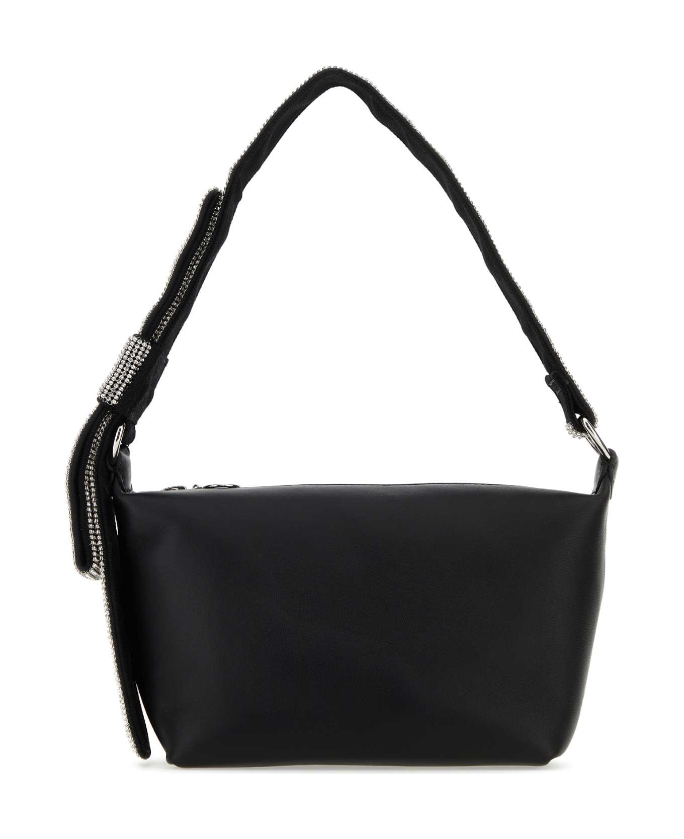 Kara Black Nappa Leather Shoulder Bag - BLACKWHITE